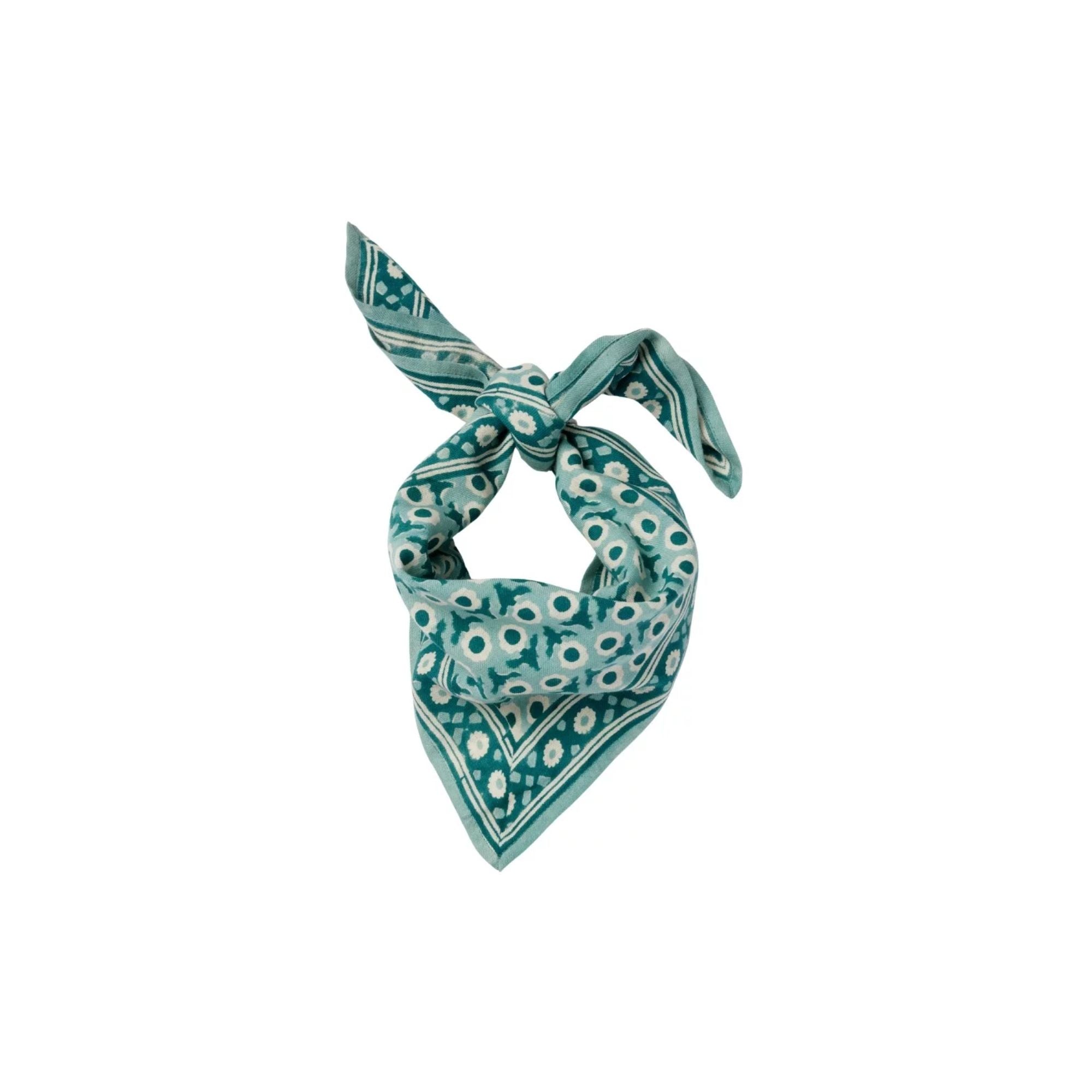 Bonheur du jour, Petit Foulard - Isha Blue Green