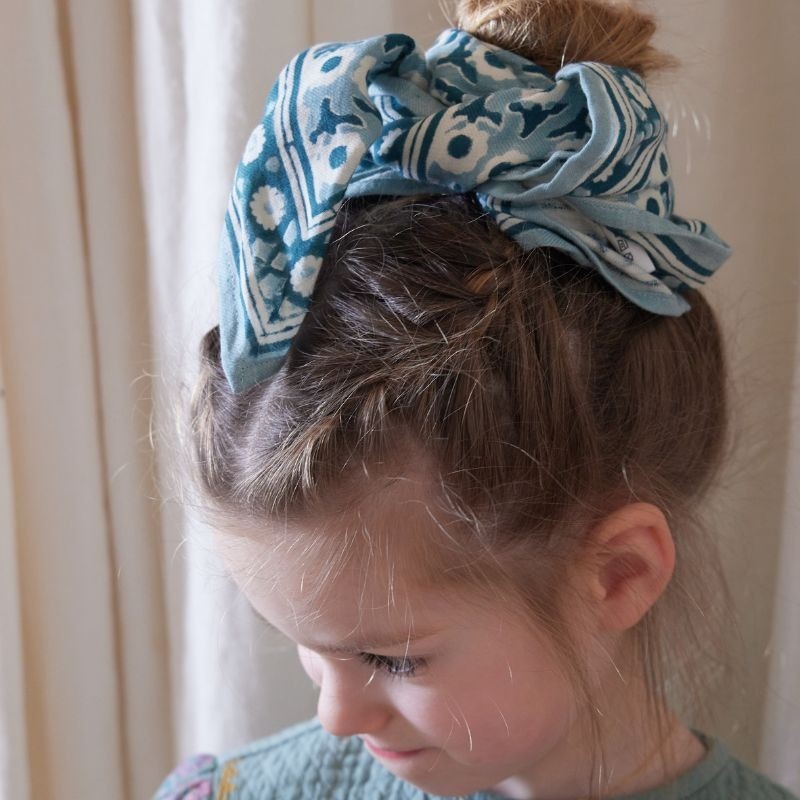 Bonheur du jour, Petit Foulard - Isha Blue Green