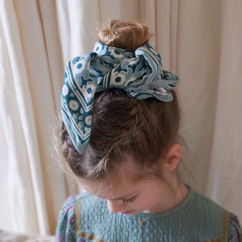 Bonheur du jour, Petit Foulard - Isha Blue Green
