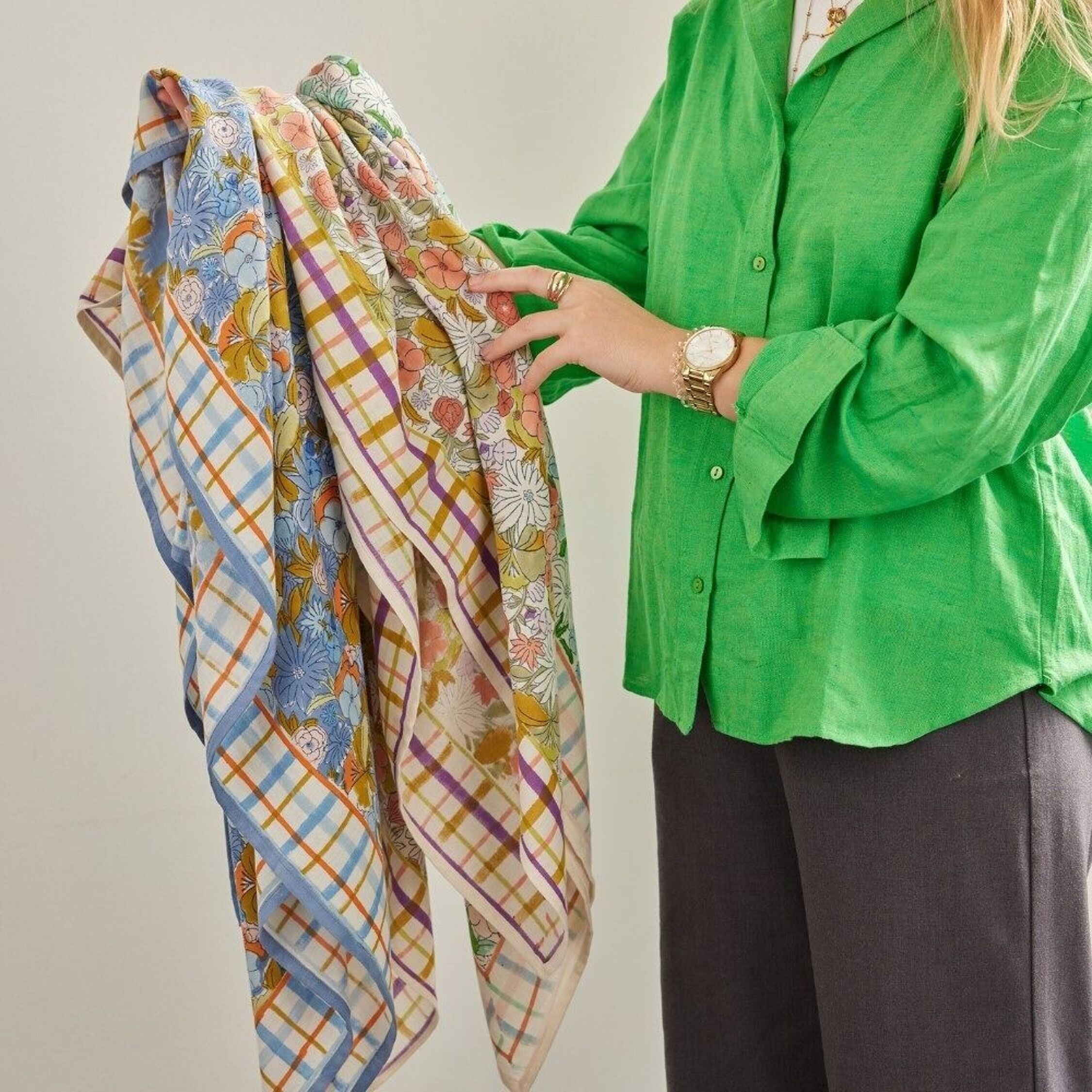 Bonheur du jour, Petit Foulard - Magic Garden Pervenche