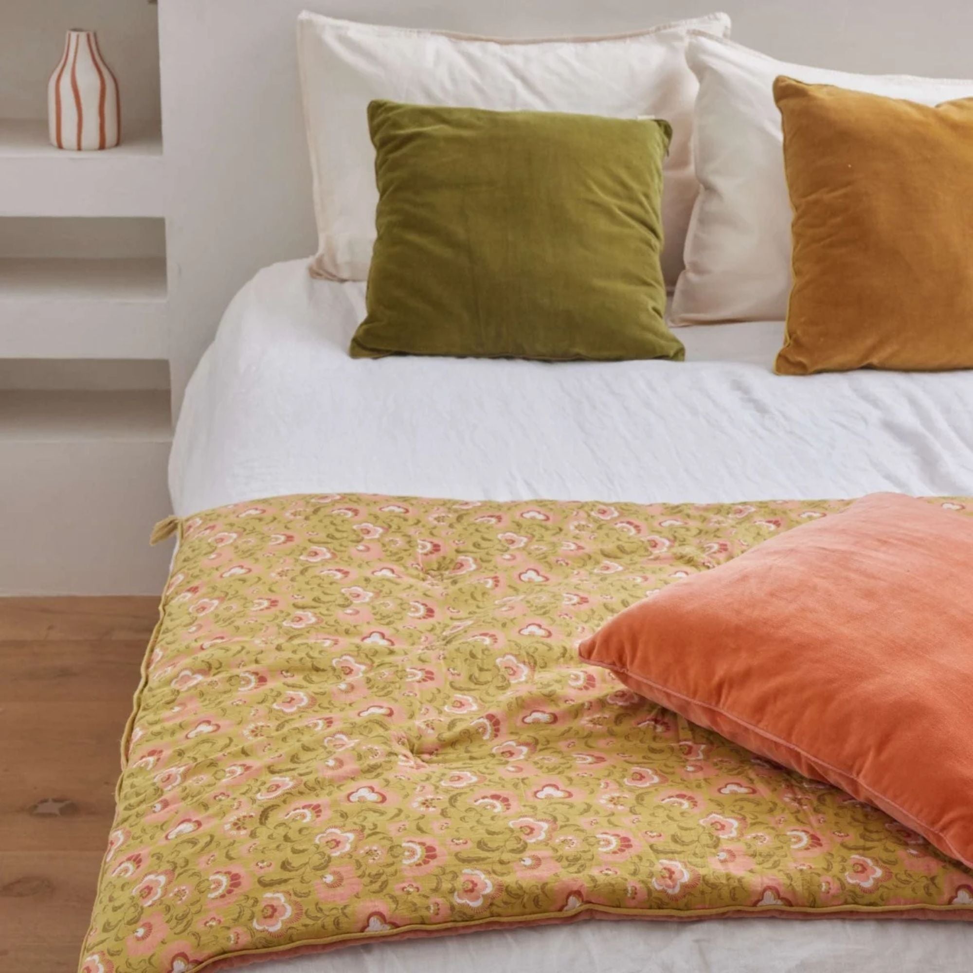 Bonheur du jour, Sur-matelas 200x90 - Ganesh Olive