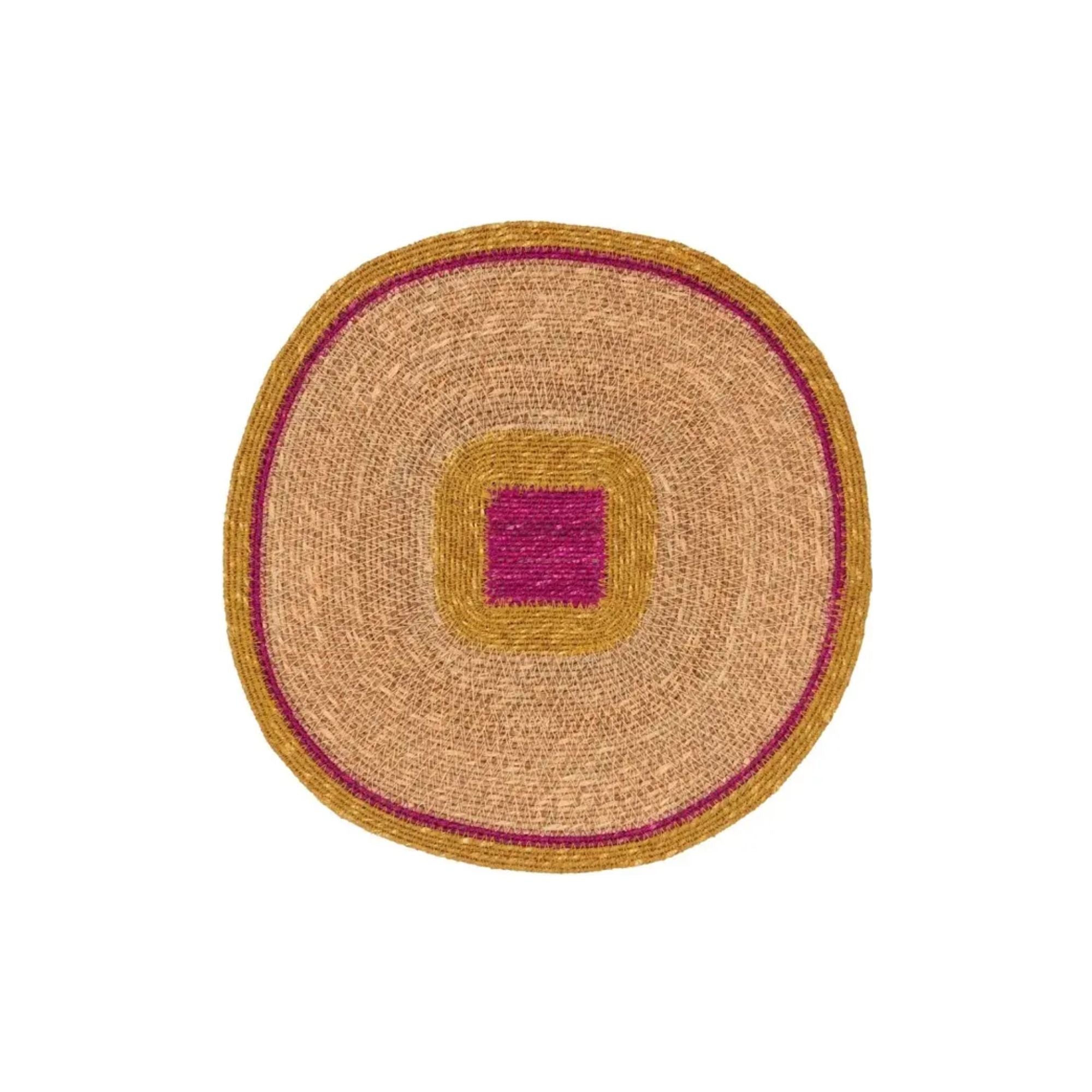 Bonheur du jour, Set de table en jonc de mer - Mada Maïs Rose