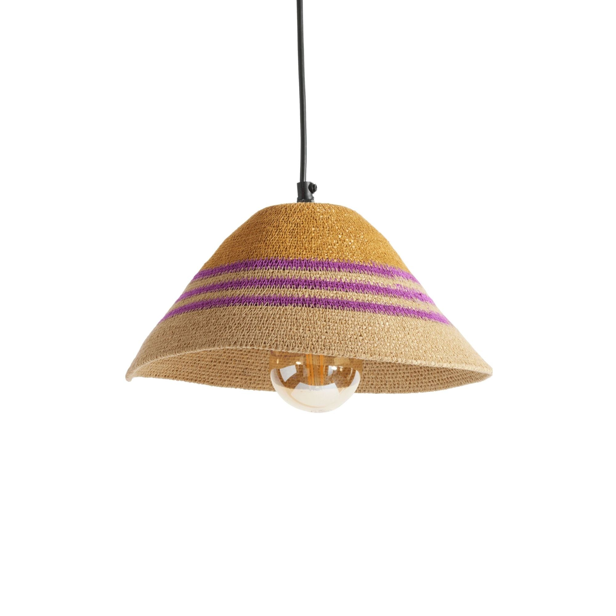 Bonheur du jour, Suspension en jonc de mer - Bell Violet