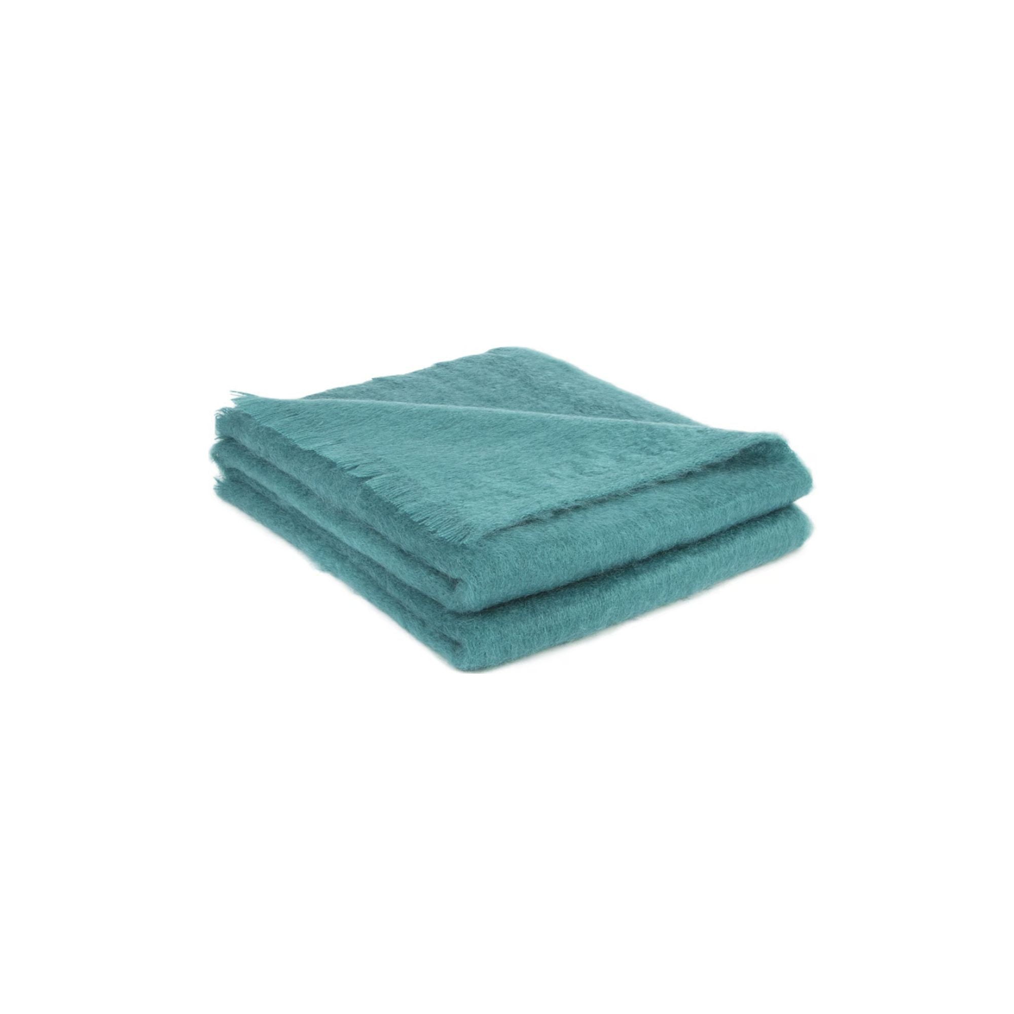 Brun de Vian Tiran, Plaid Mohair - Bleu Canard