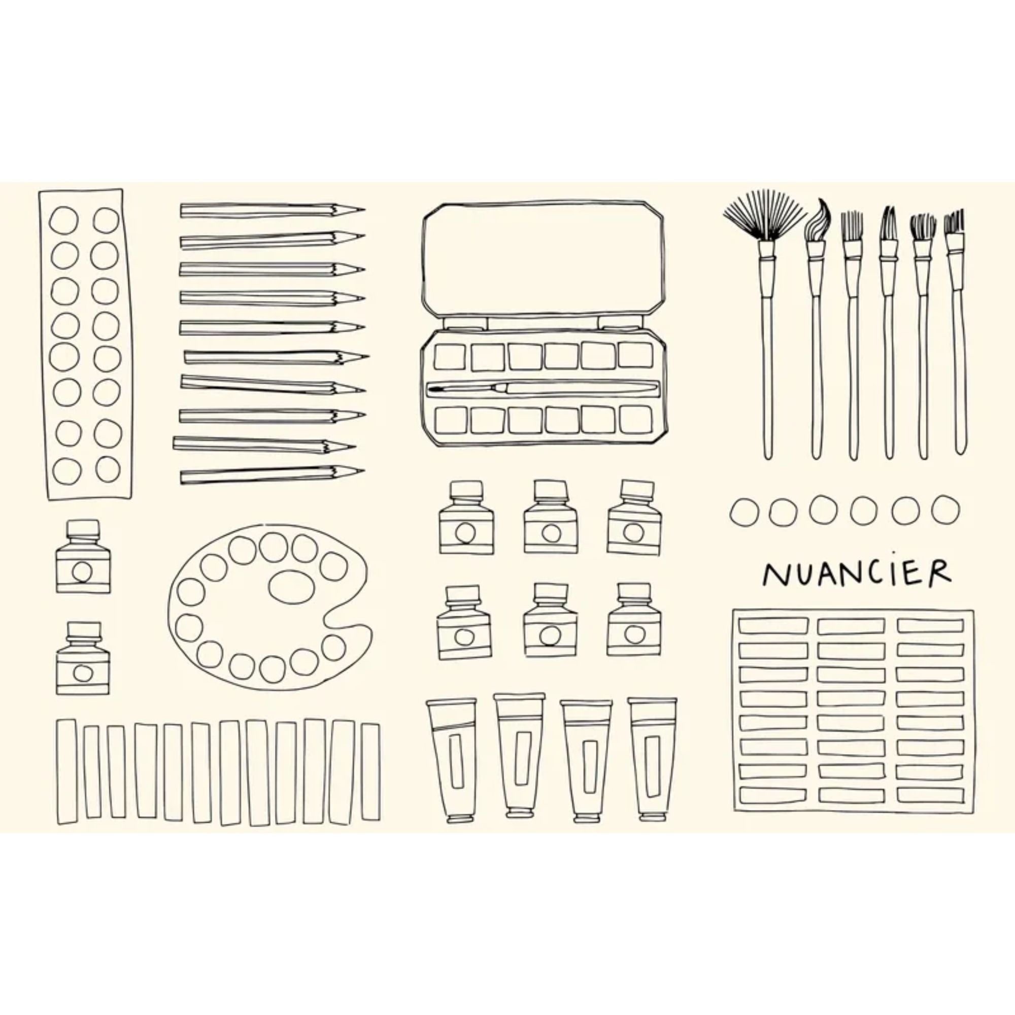Cahier de coloriage Cabanes - Zoé de Las Cases