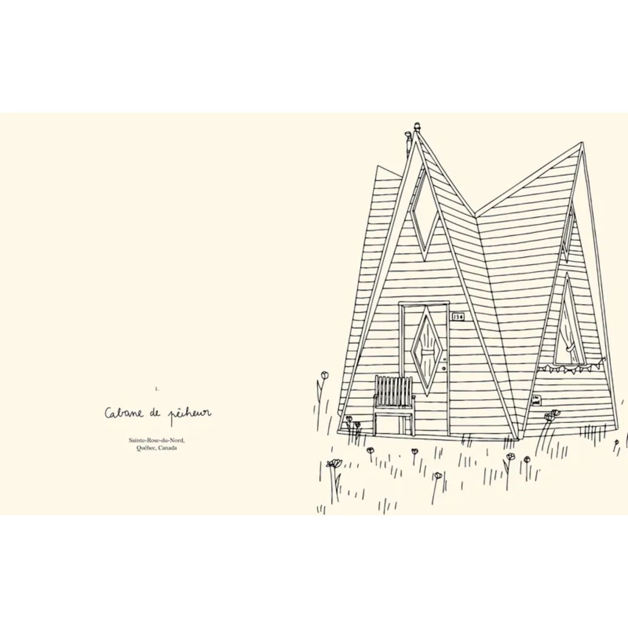 Cahier de coloriage Cabanes - Zoé de Las Cases