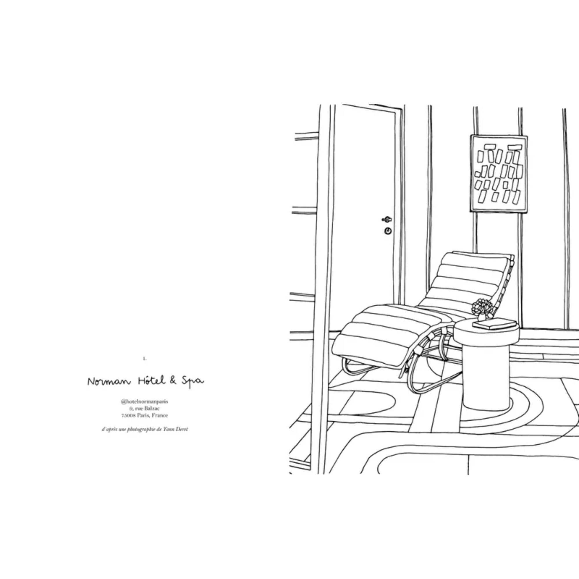 Cahier de coloriage Hôtels - Zoé de Las Cases