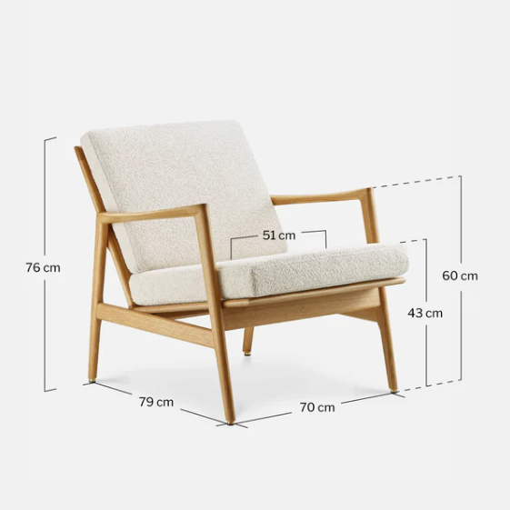 366 Concept, Fauteuil Stefan - Tissu Boucle
