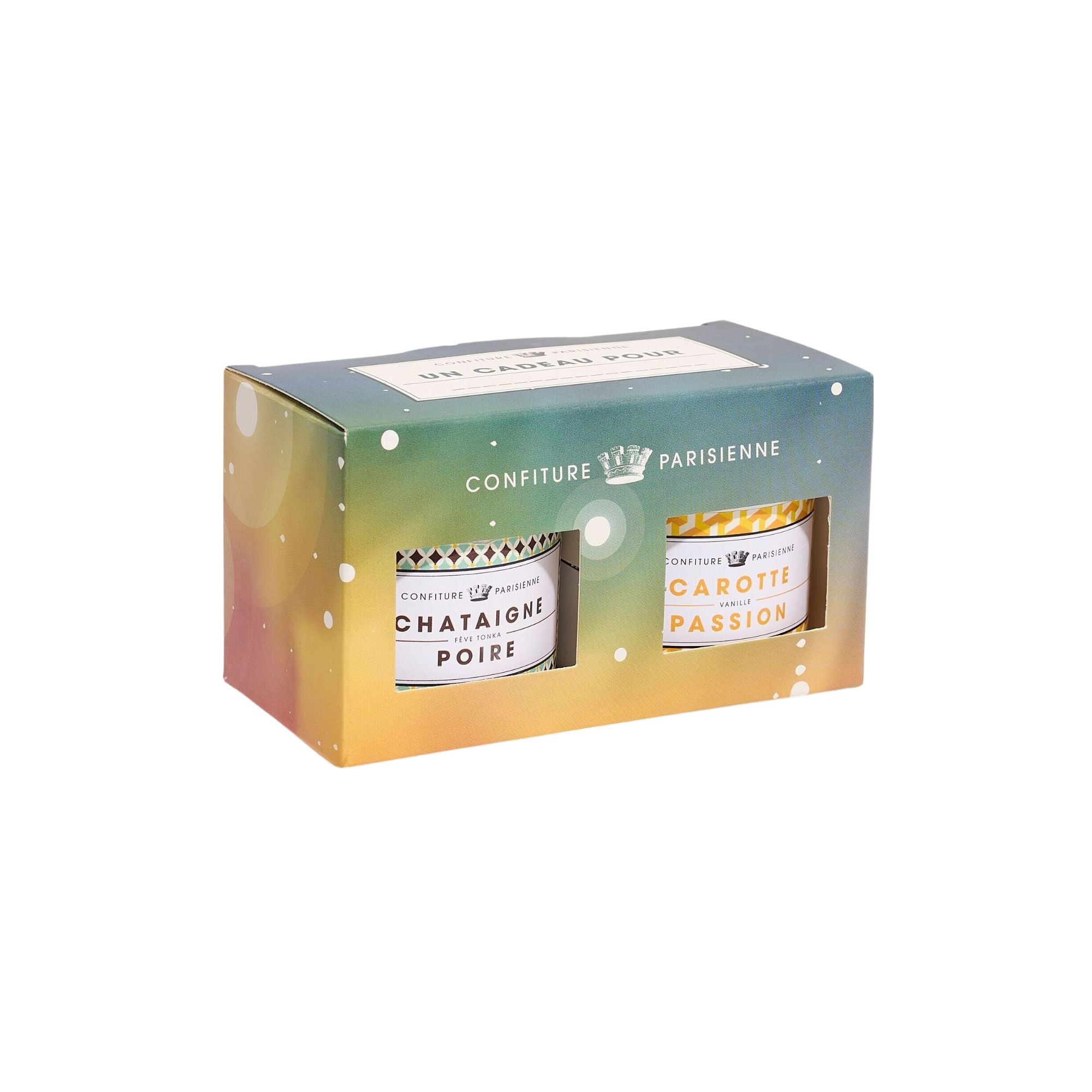 Confiture Parisienne, Coffret Confiture - Carotte Passion & Châtaigne Poire