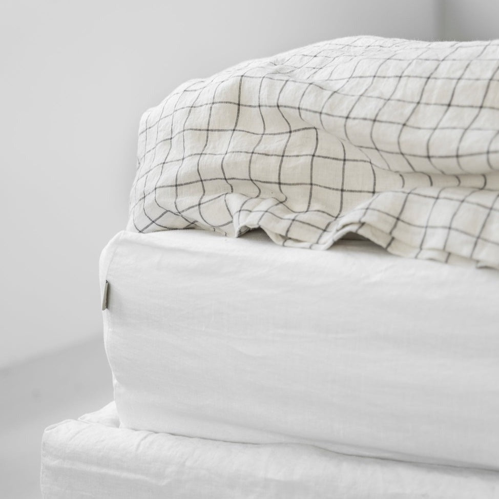 Drap housse en lin Magic Linen -  Blanc