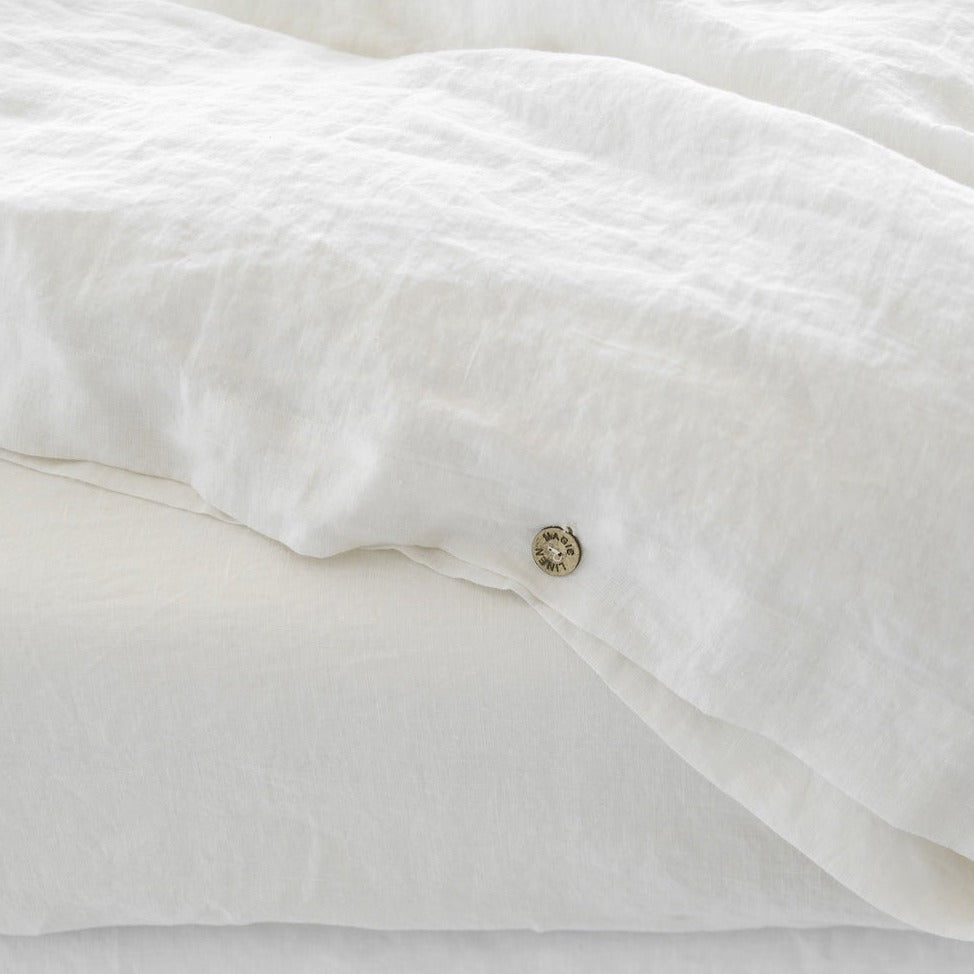 Drap housse en lin Magic Linen -  Blanc
