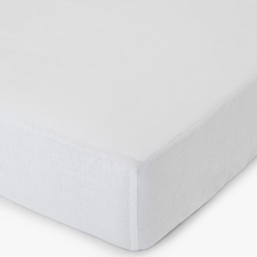 Drap housse en lin Magic Linen -  Blanc