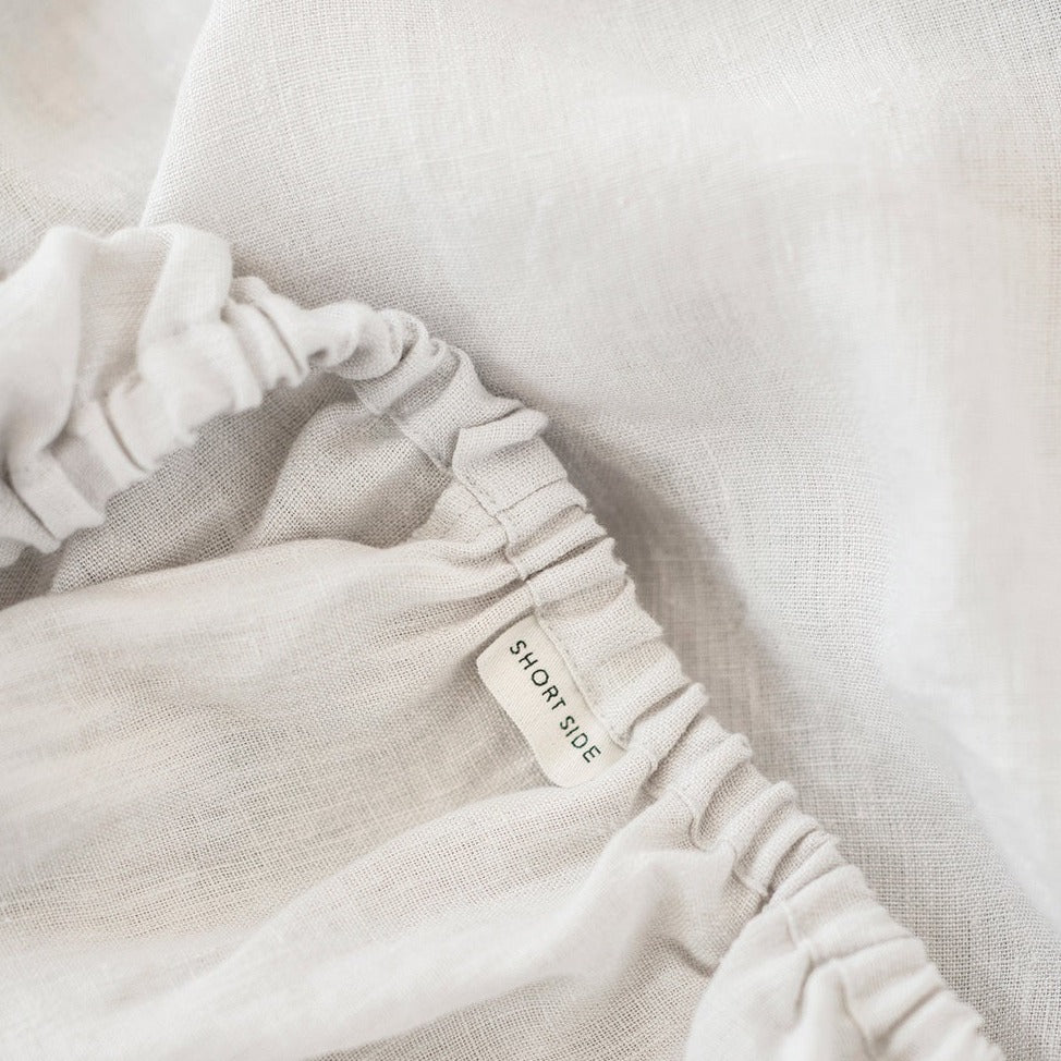 Drap housse en lin Magic Linen - Light gray
