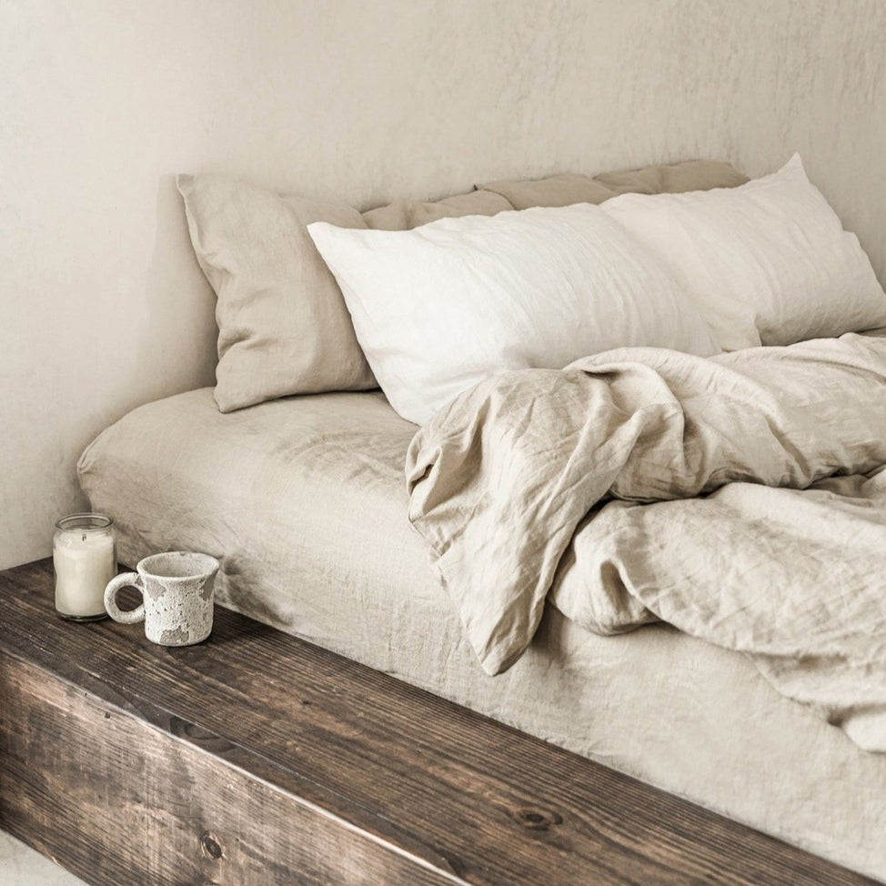 Drap housse en lin Magic Linen -  Naturel