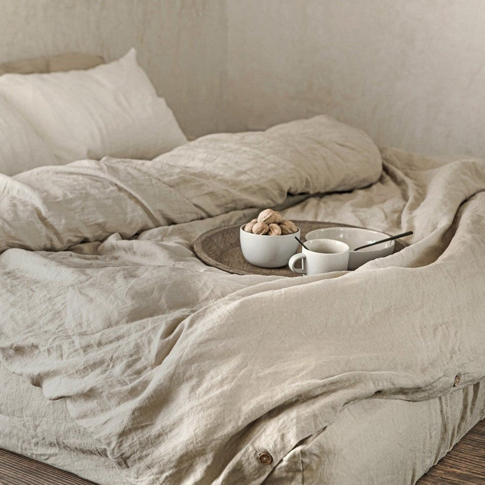 Drap housse en lin Magic Linen -  Naturel