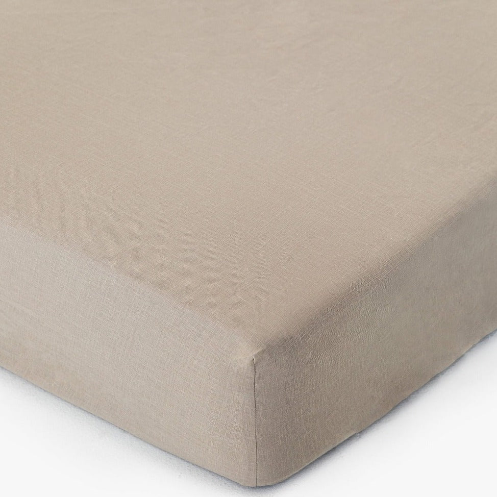 Drap housse en lin Magic Linen -  Naturel