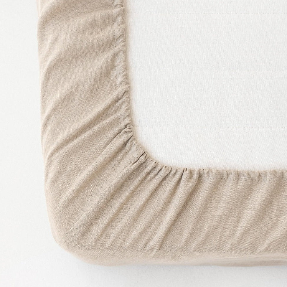 Drap housse en lin Magic Linen -  Naturel