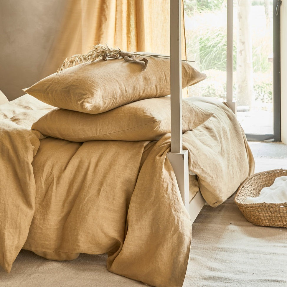 Drap housse en lin Magic Linen - Sandy beige