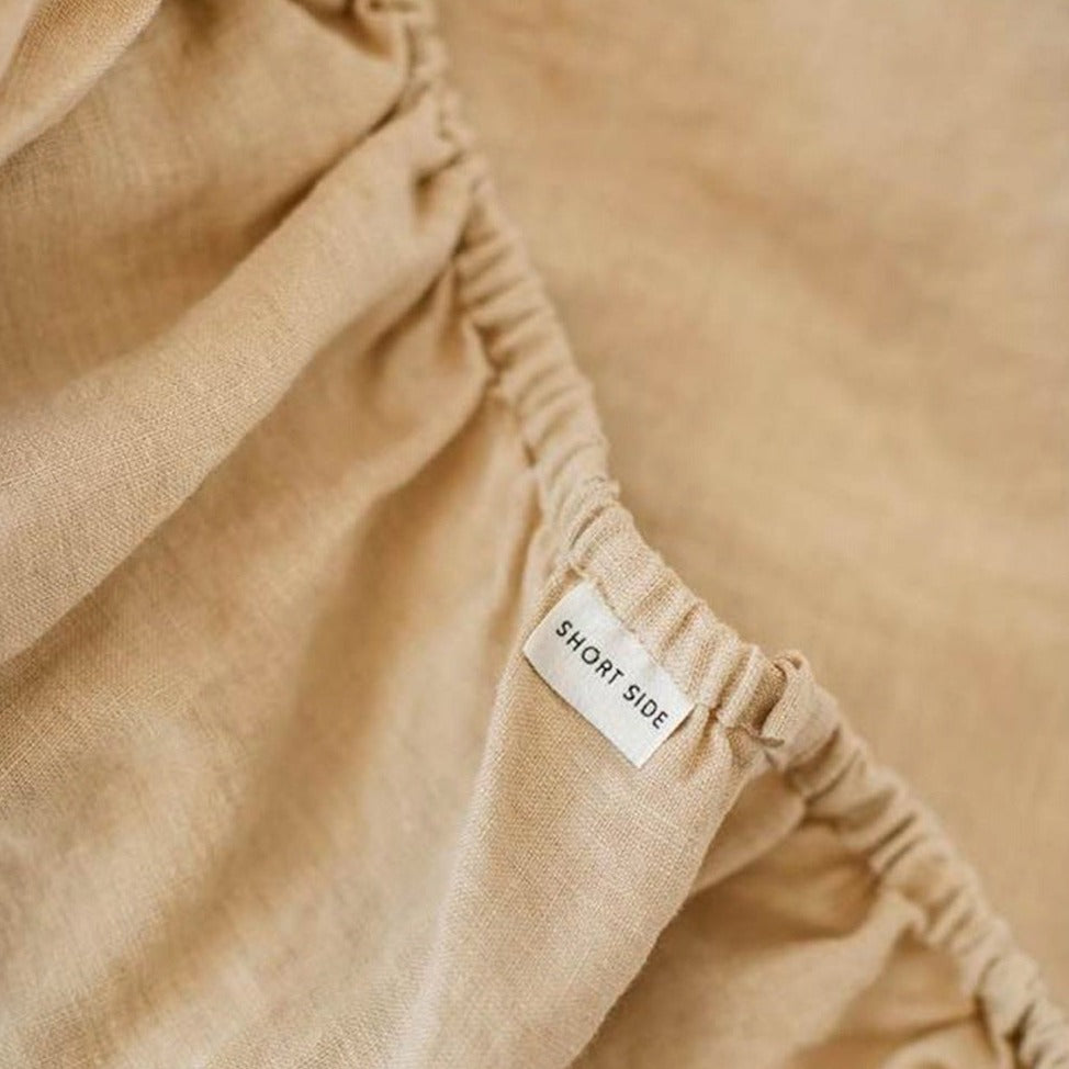 Drap housse en lin Magic Linen - Sandy beige