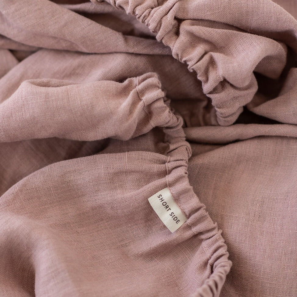 Drap housse en lin Magic Linen - Woodrose