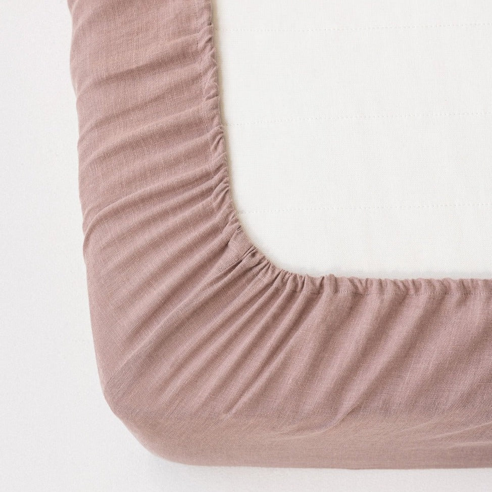 Drap housse en lin Magic Linen - Woodrose