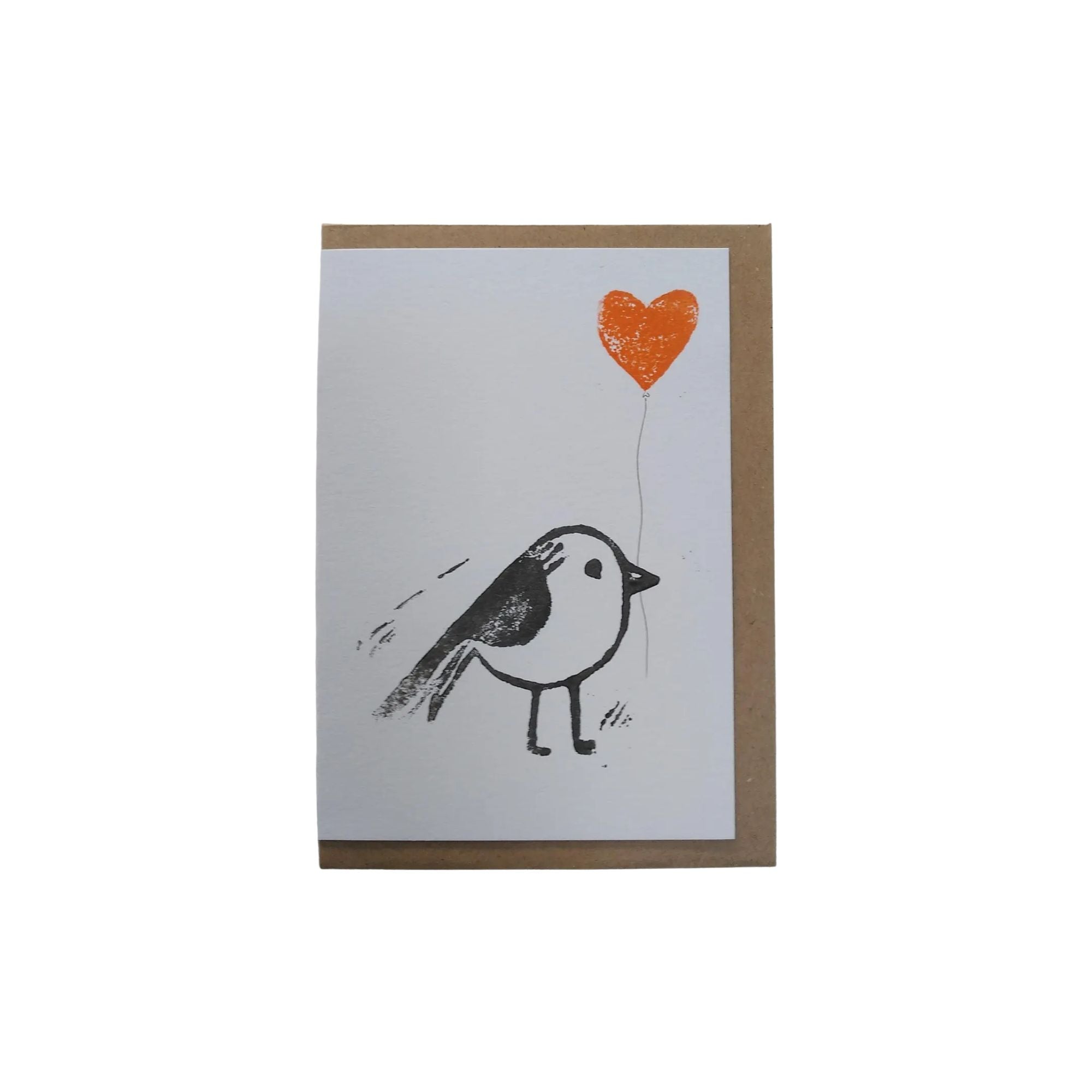 Ellimac Pinson, Petite carte A6 - Oiseau coeur