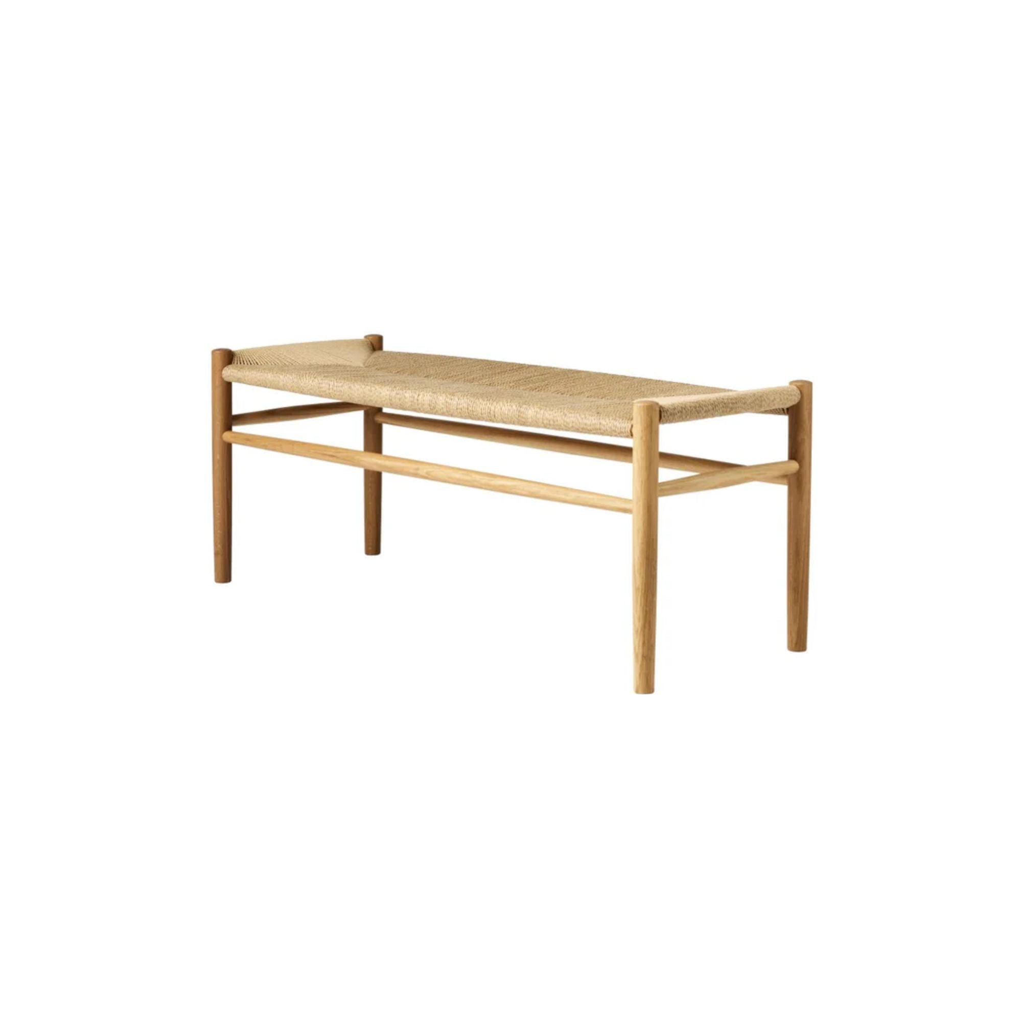 FDB Mobler, Banc en bois et tissage - J83B Chene naturel