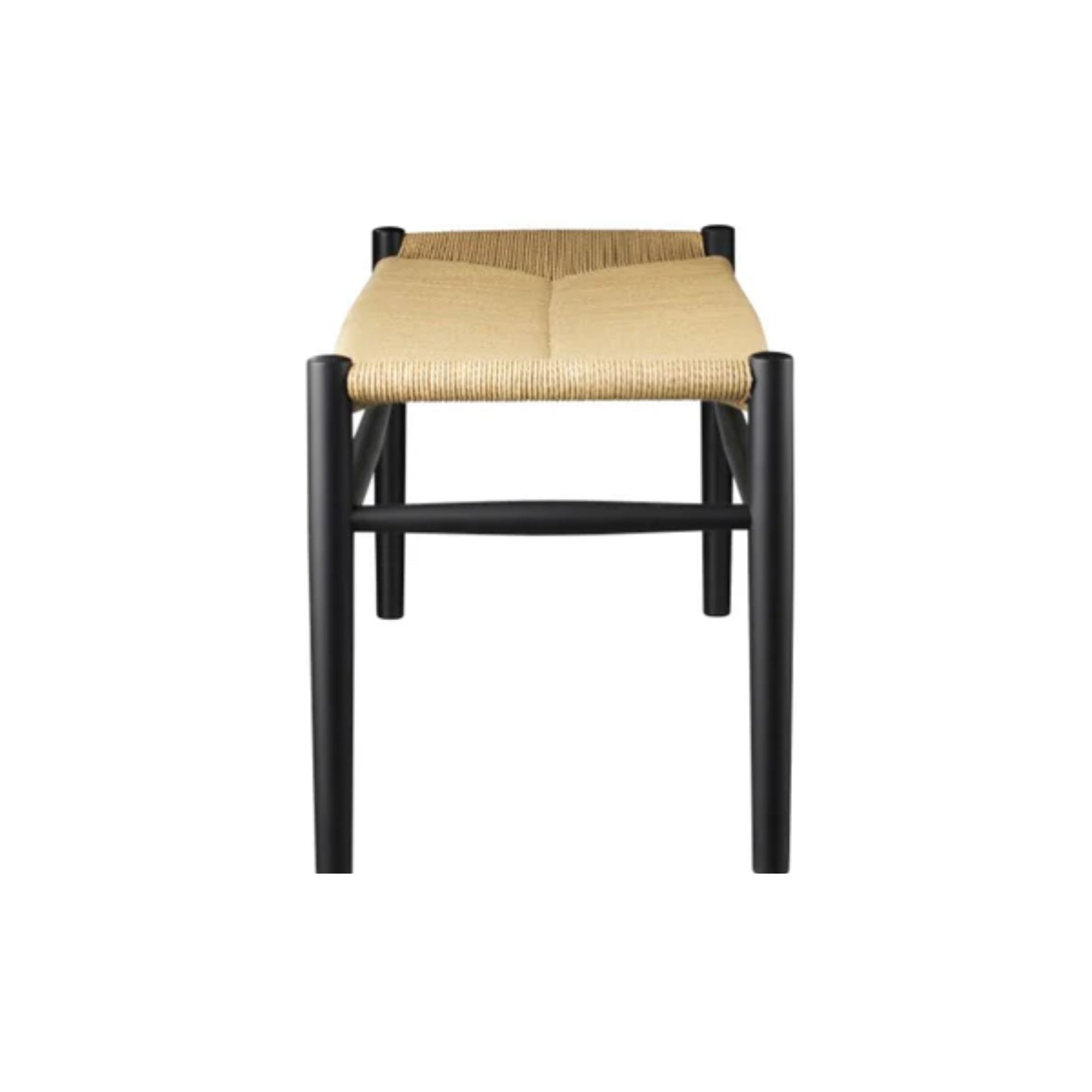 FDB Mobler, Banc en bois et tissage - J83B Hetre laque Noir