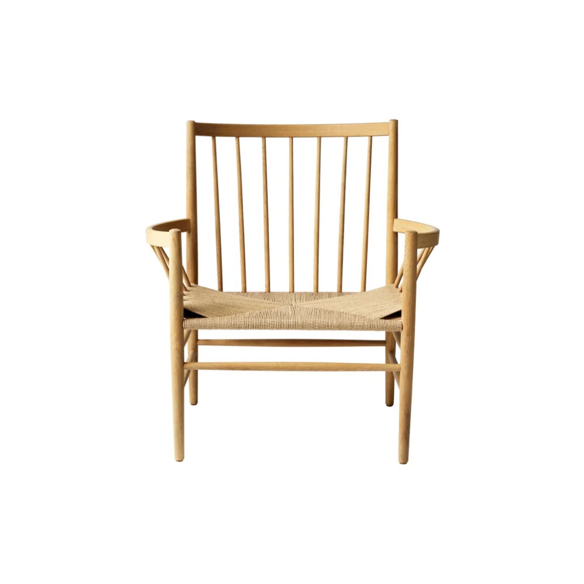 FDB Mobler, Chaise lounge en chene et tissage - J82