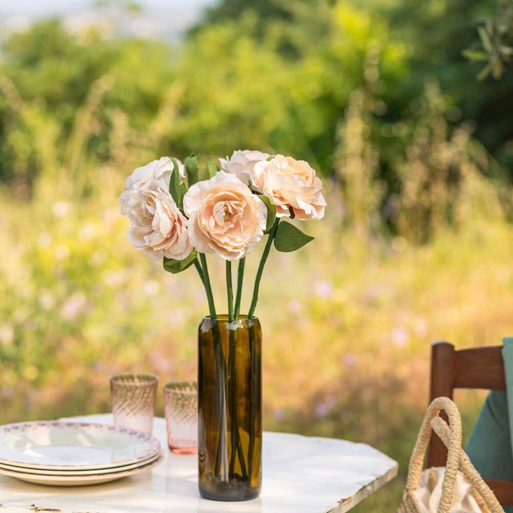 Flowrette, Camélia en papier - Pêche