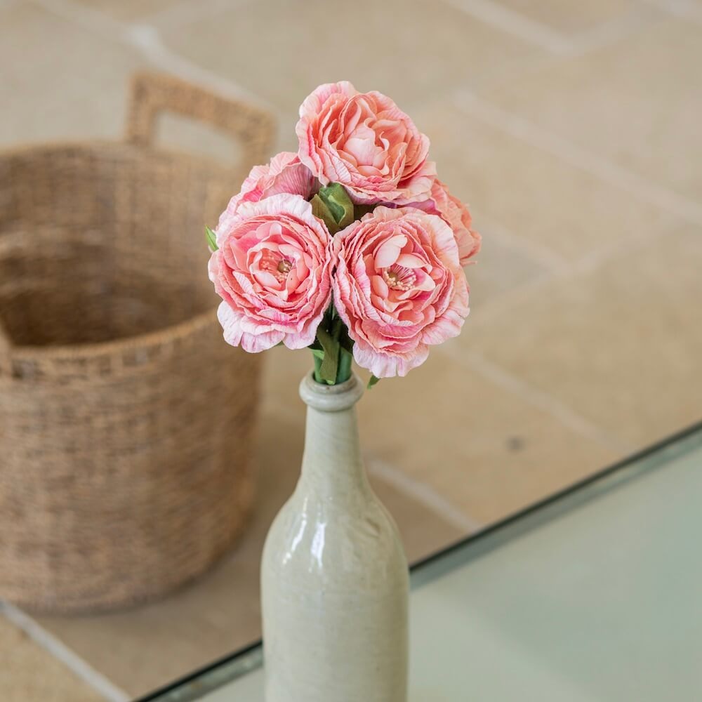 Flowrette, Camélia en papier -  Rose pâle