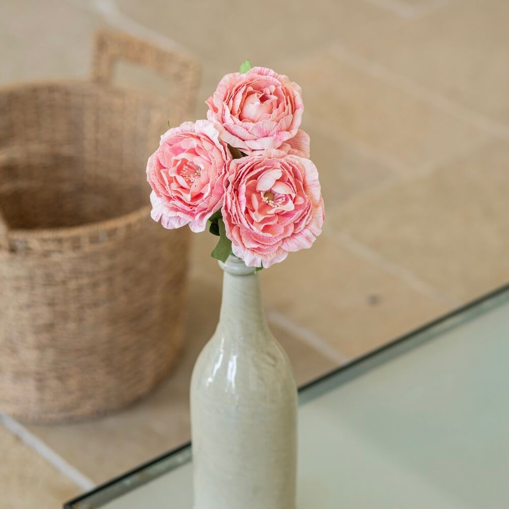 Flowrette, Camélia en papier -  Rose pâle