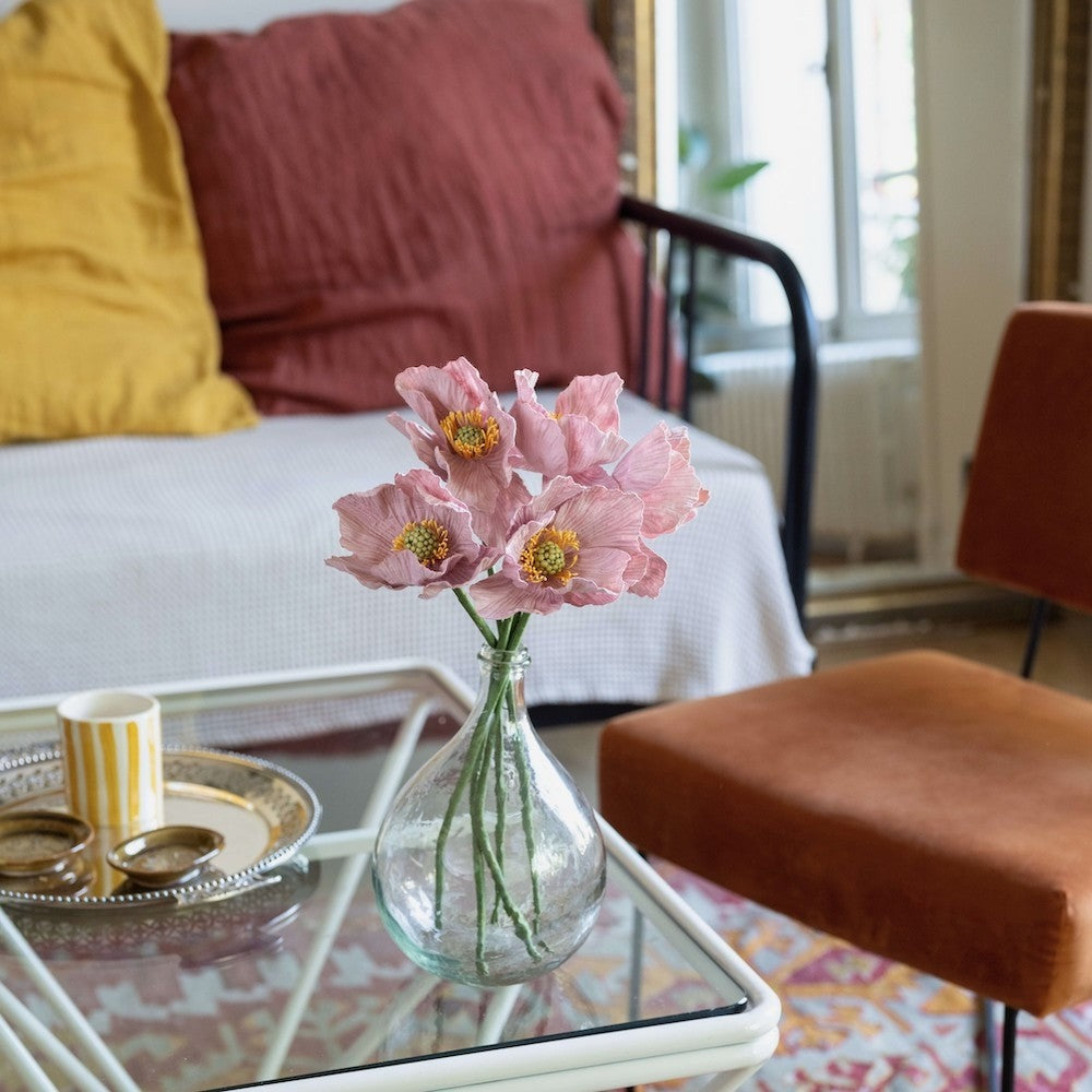 Flowrette, Pavot en papier - Rose Clair