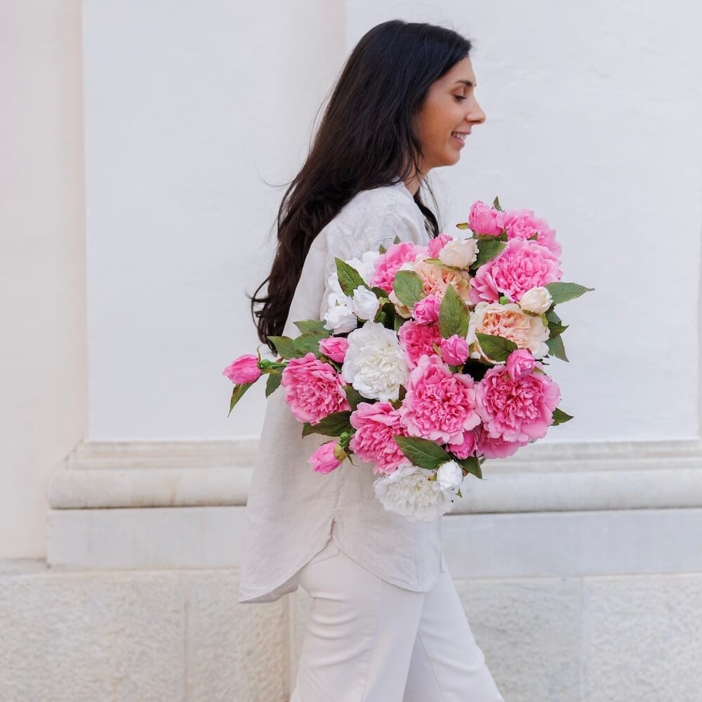 Flowrette, Pivoine en papier - Blanche