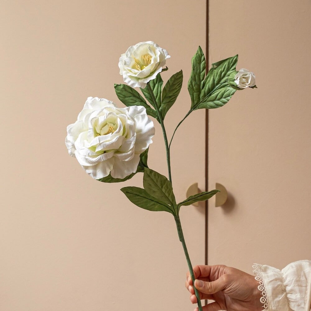 Flowrette, Rose Caroline en papier - Blanche
