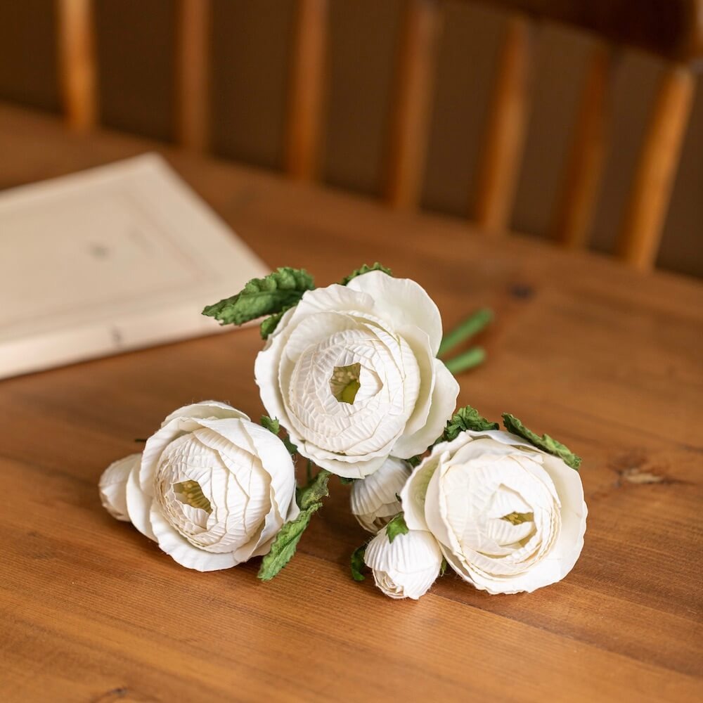 Flowrette, Rose Queen en papier - Blanche