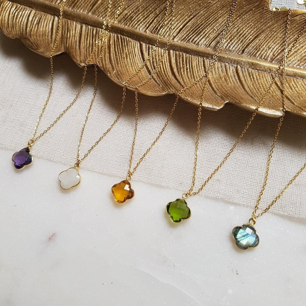 Ginander Bijoux, Collier - Trèfle Améthyste