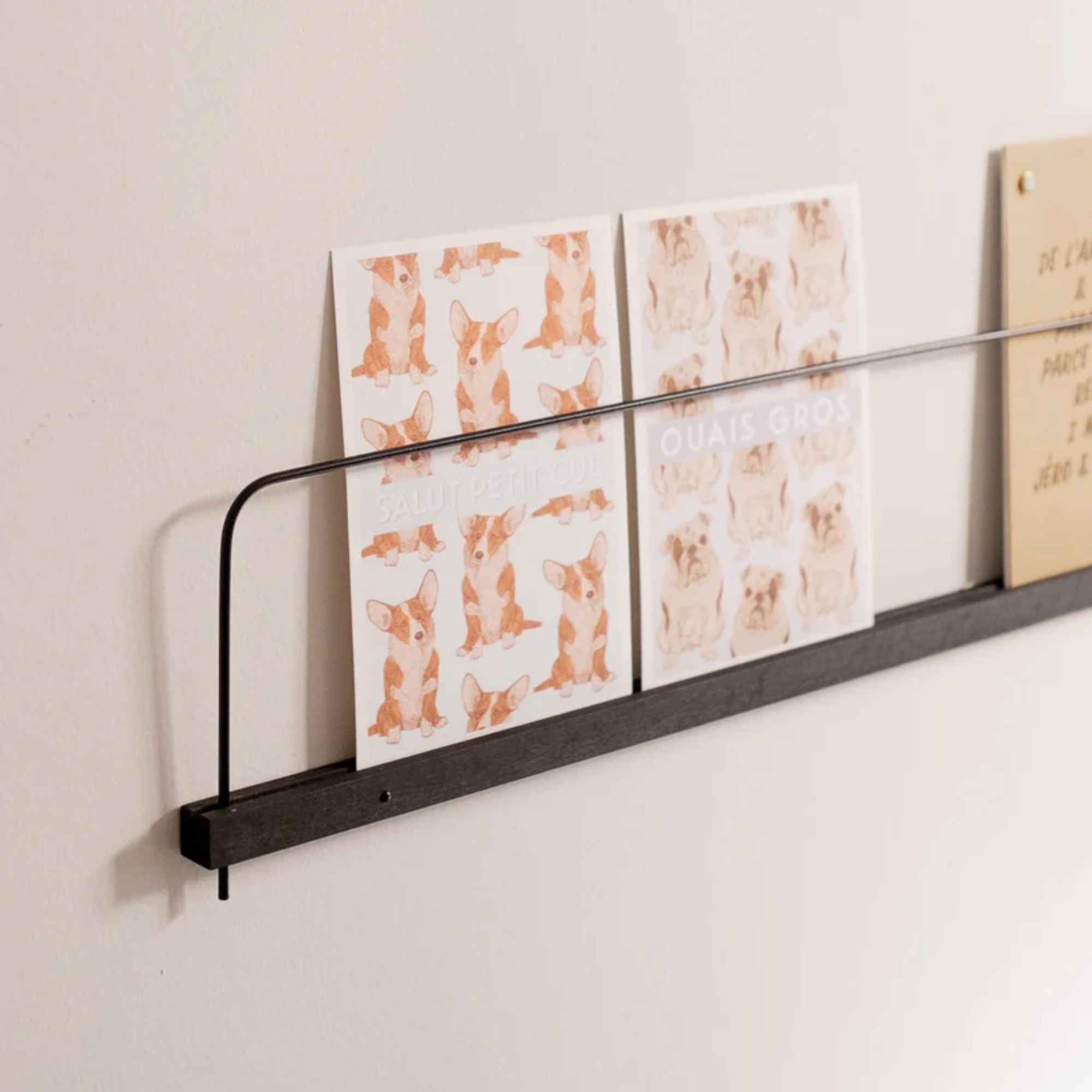 Gllu, Étagère Super Poses Noir - Moyenne (50cm)