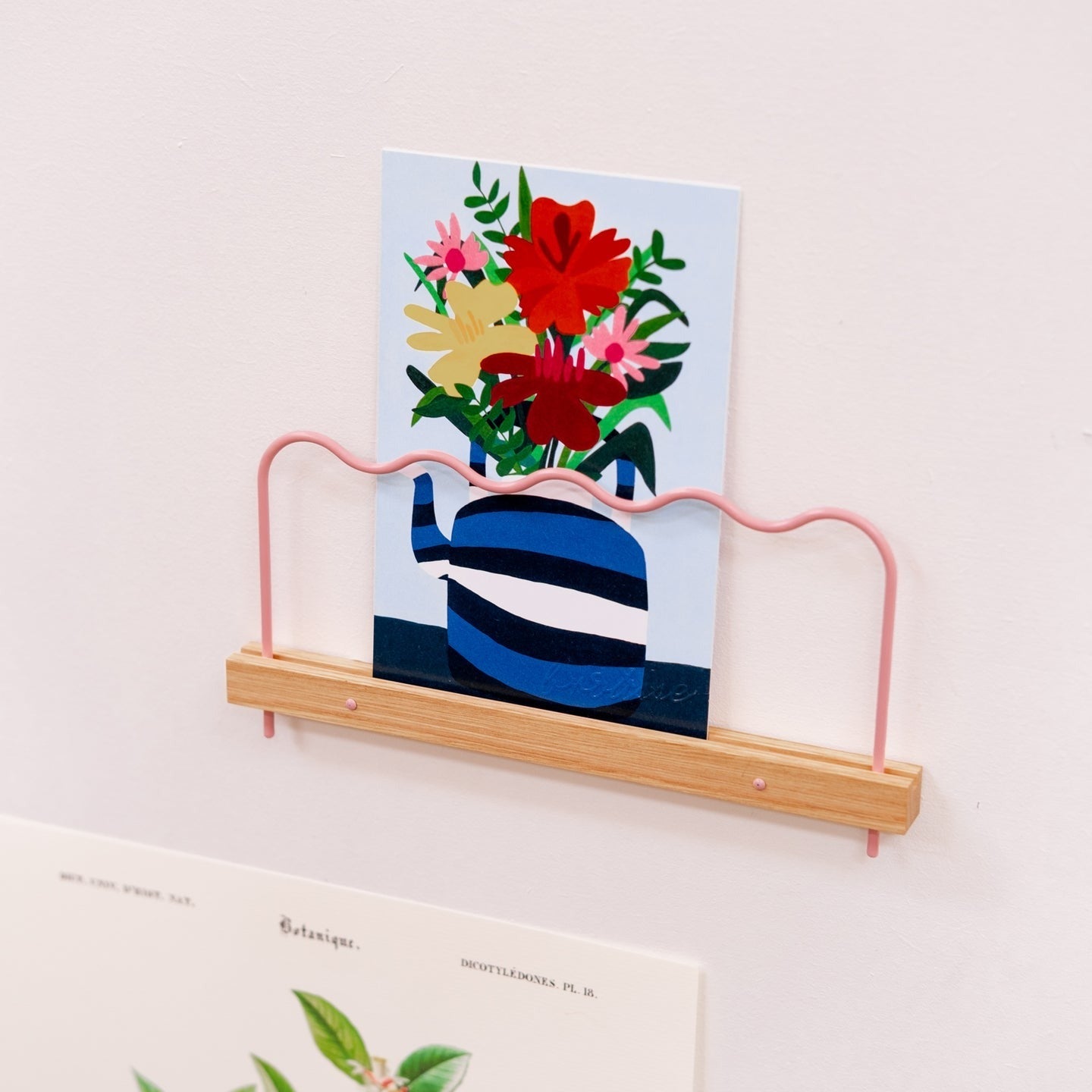 Gllu, Étagère Super Poses Onde Rose Clair - Petite (20cm)