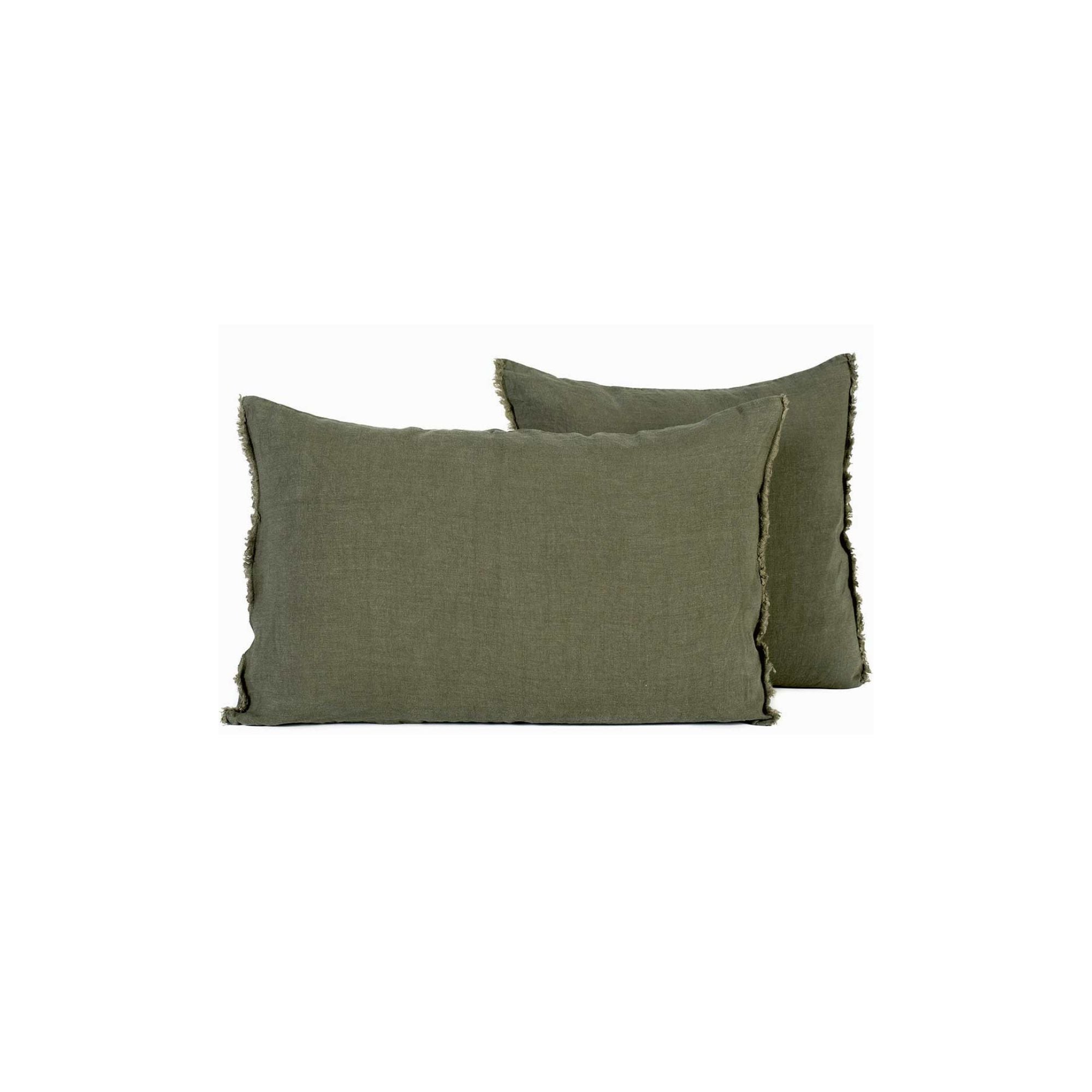 Haomy, Housse de coussin - Limy Kaki - Carré 45x45 cm