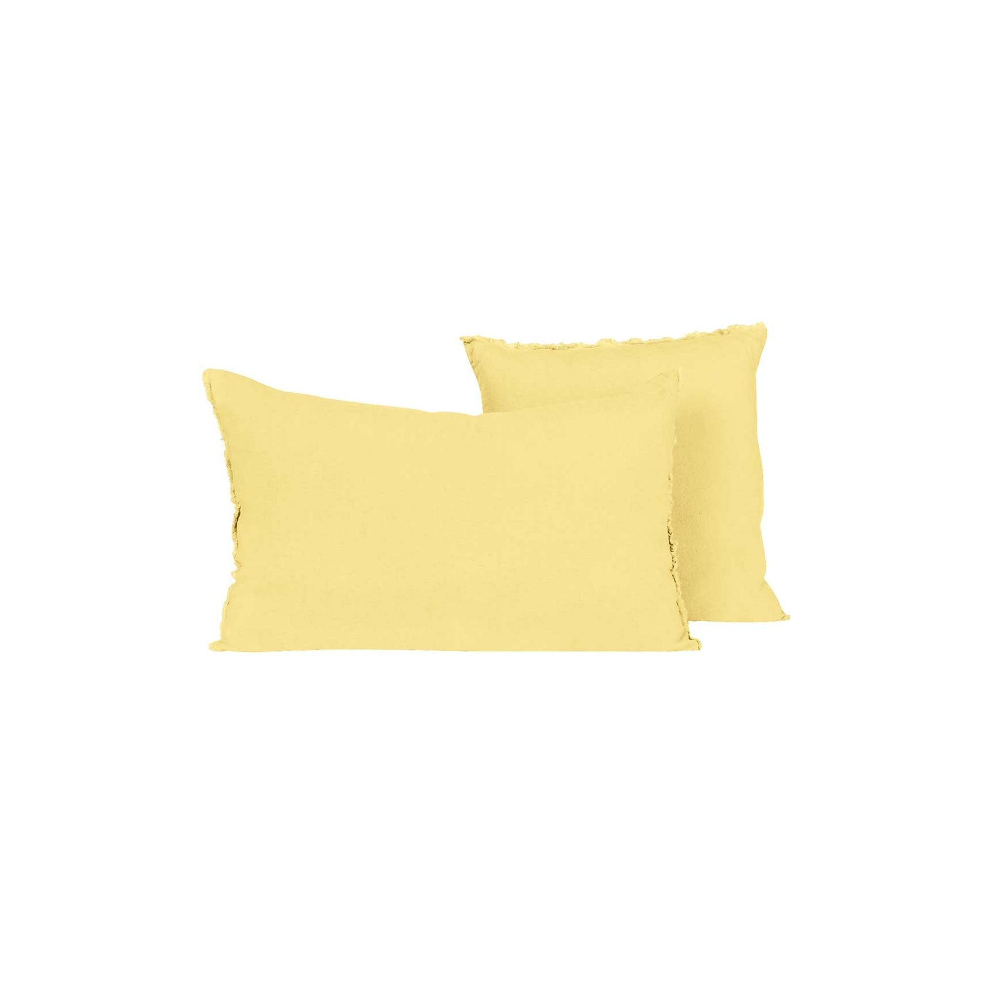 Haomy, Housse de coussin - Limy Paille- Carré 45x45 cm