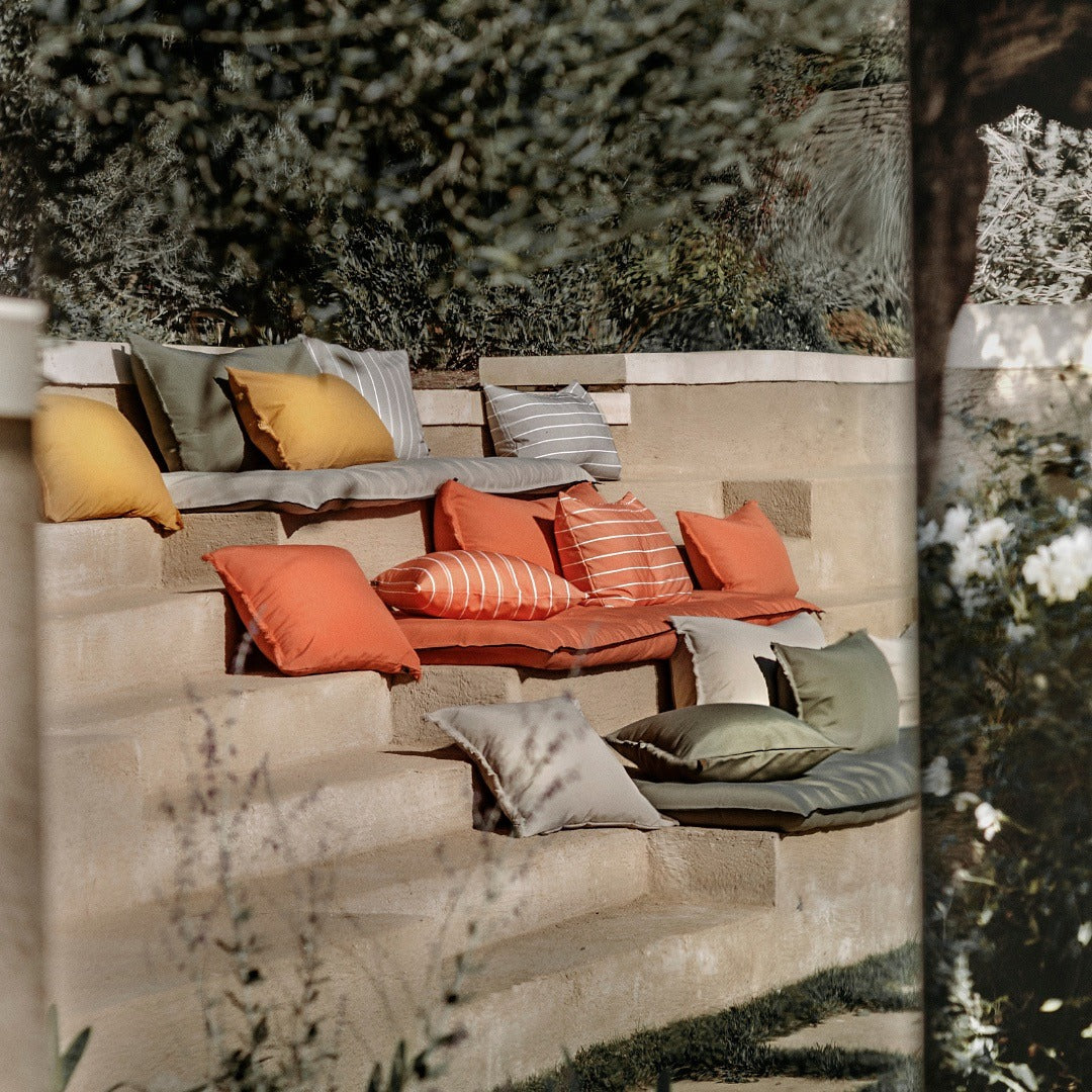 Haomy, Housse de coussin - Limy Paille- Carré 45x45 cm