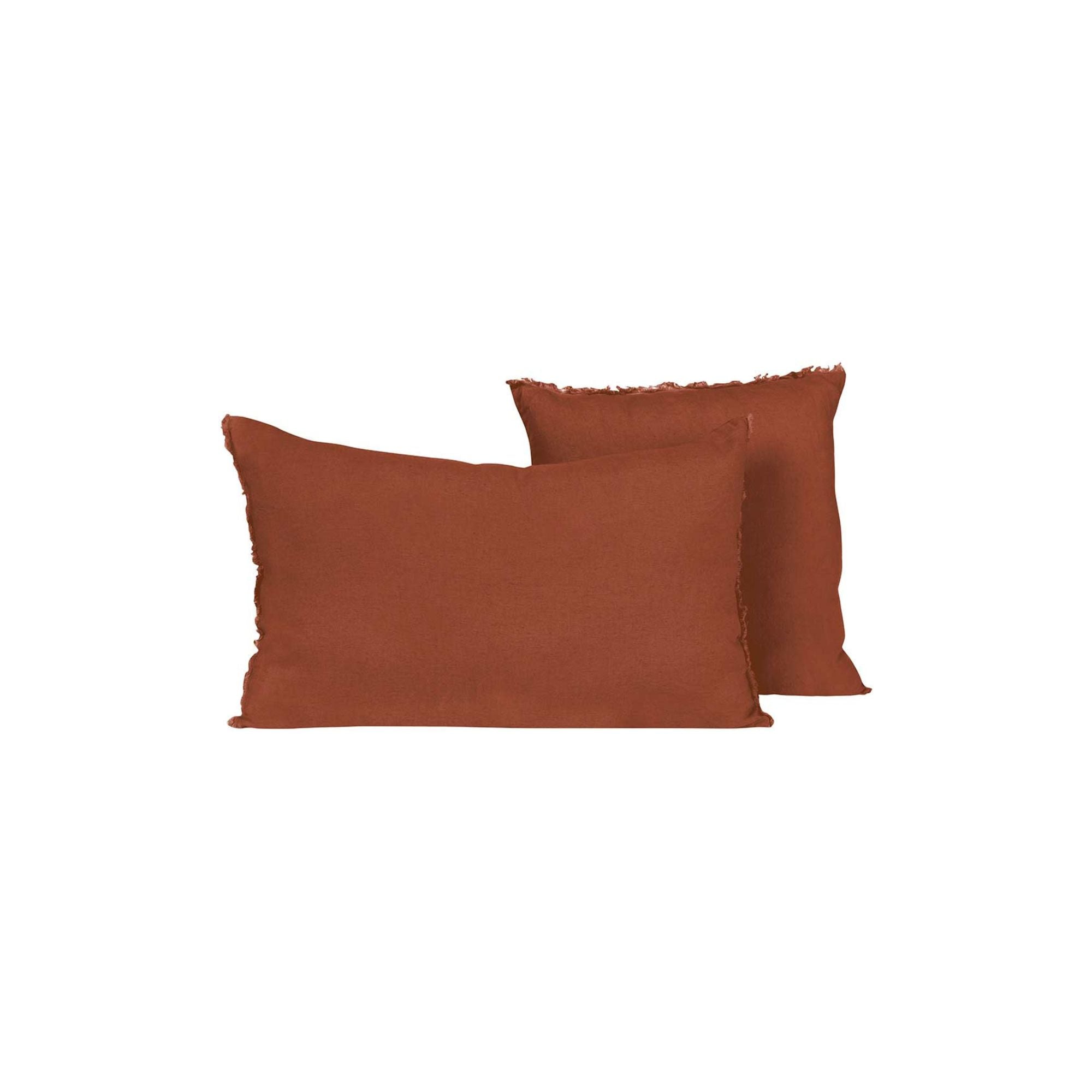 Haomy, Housse de coussin - Limy Terre Brulée - Rectangle 40x60 cm