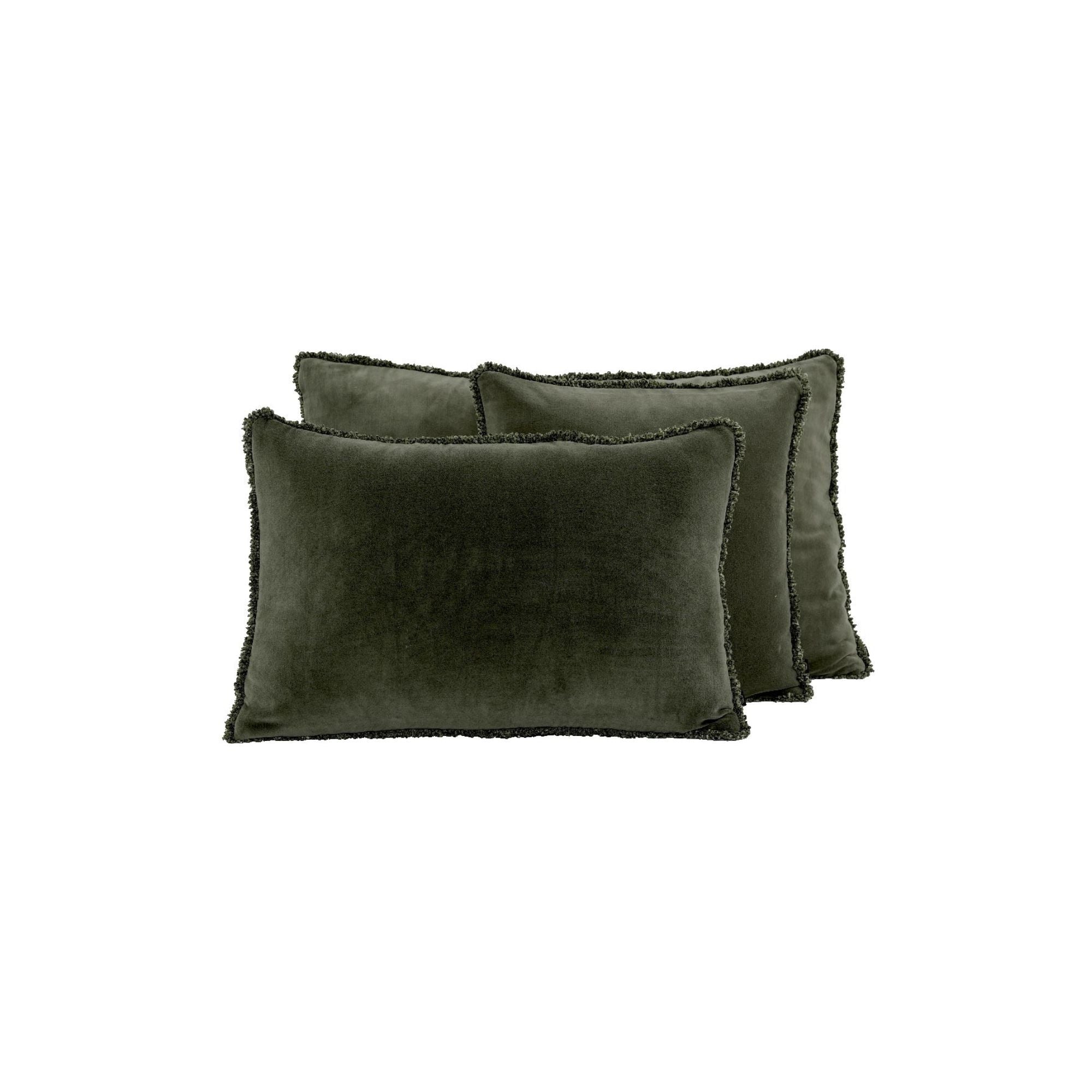 Haomy, Housse de coussin - Kobe Kaki- Carré 45 x 45 cm