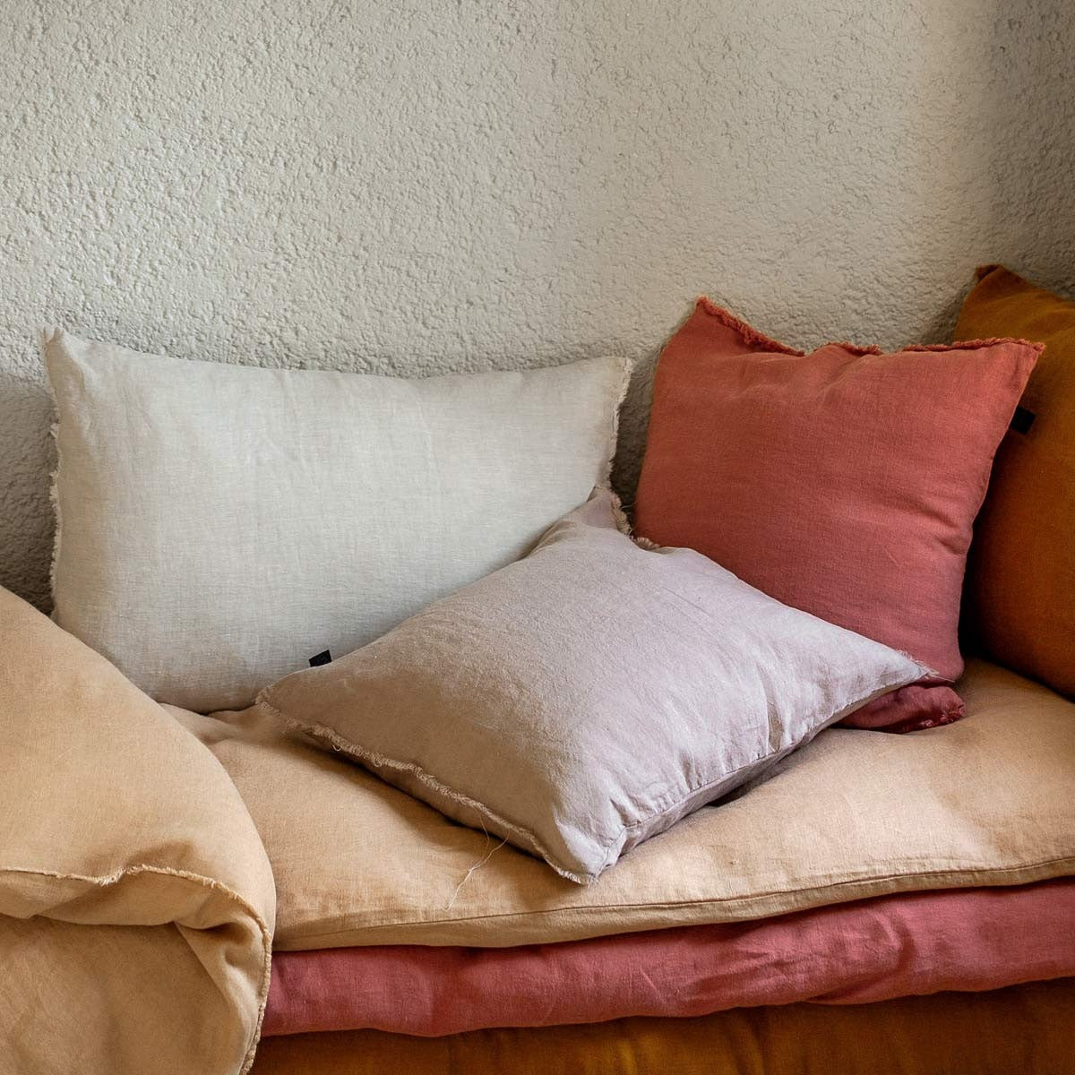 Haomy, Housse de coussin - Limy Naturel- Rectangle 40x60 cm