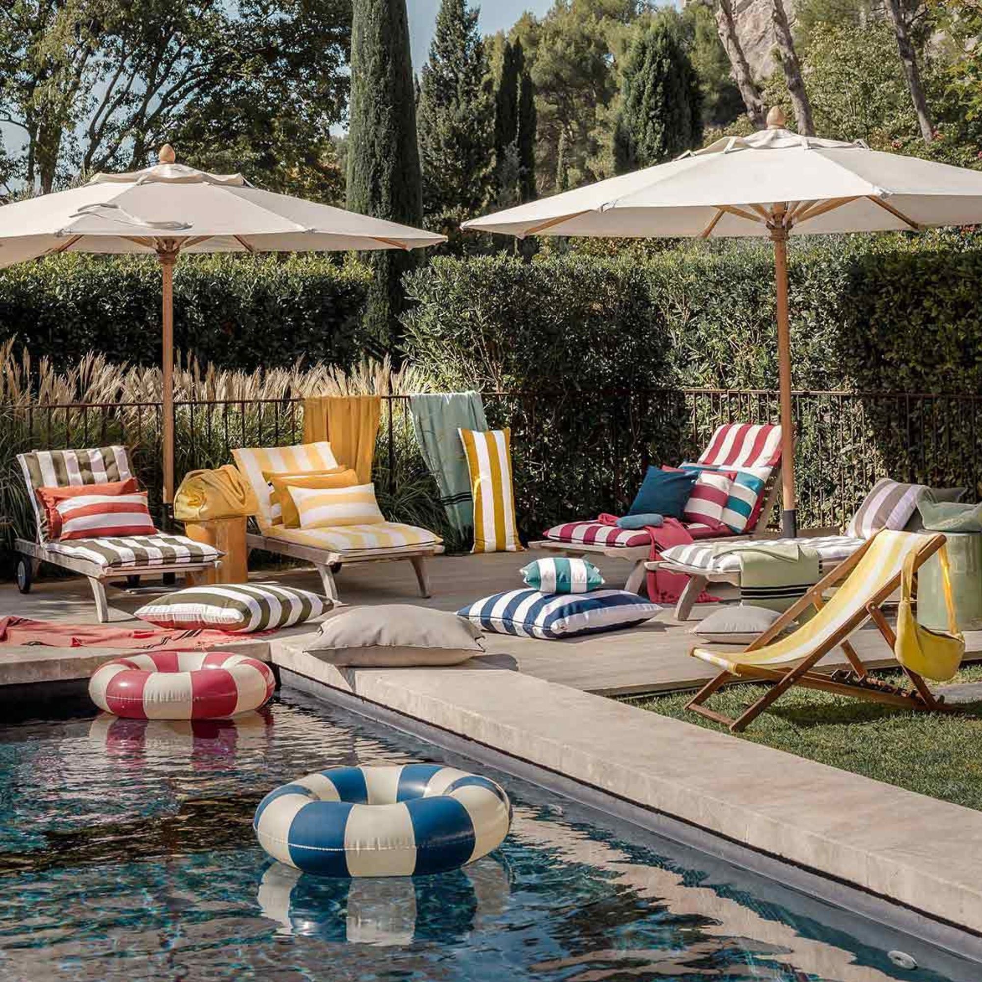 Haomy, Housse de coussin d'extérieur - Riviera Amande