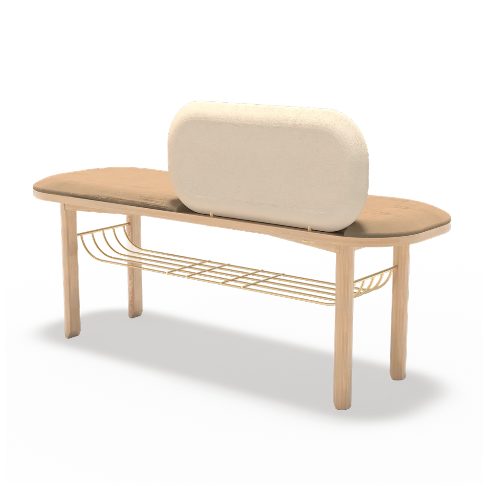 Hartô, Banc en chêne - Eustache Camel