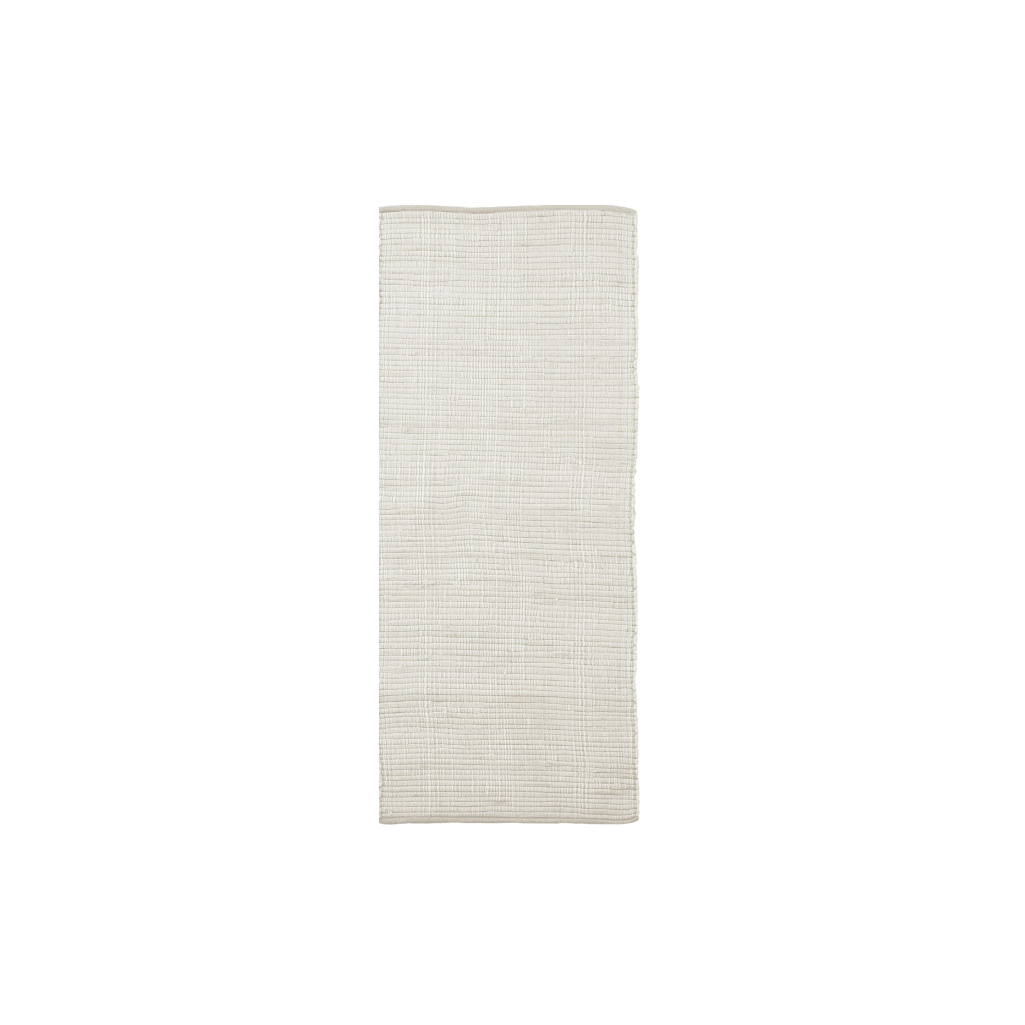 House Doctor, Tapis 160x70 - Chindi Blanc