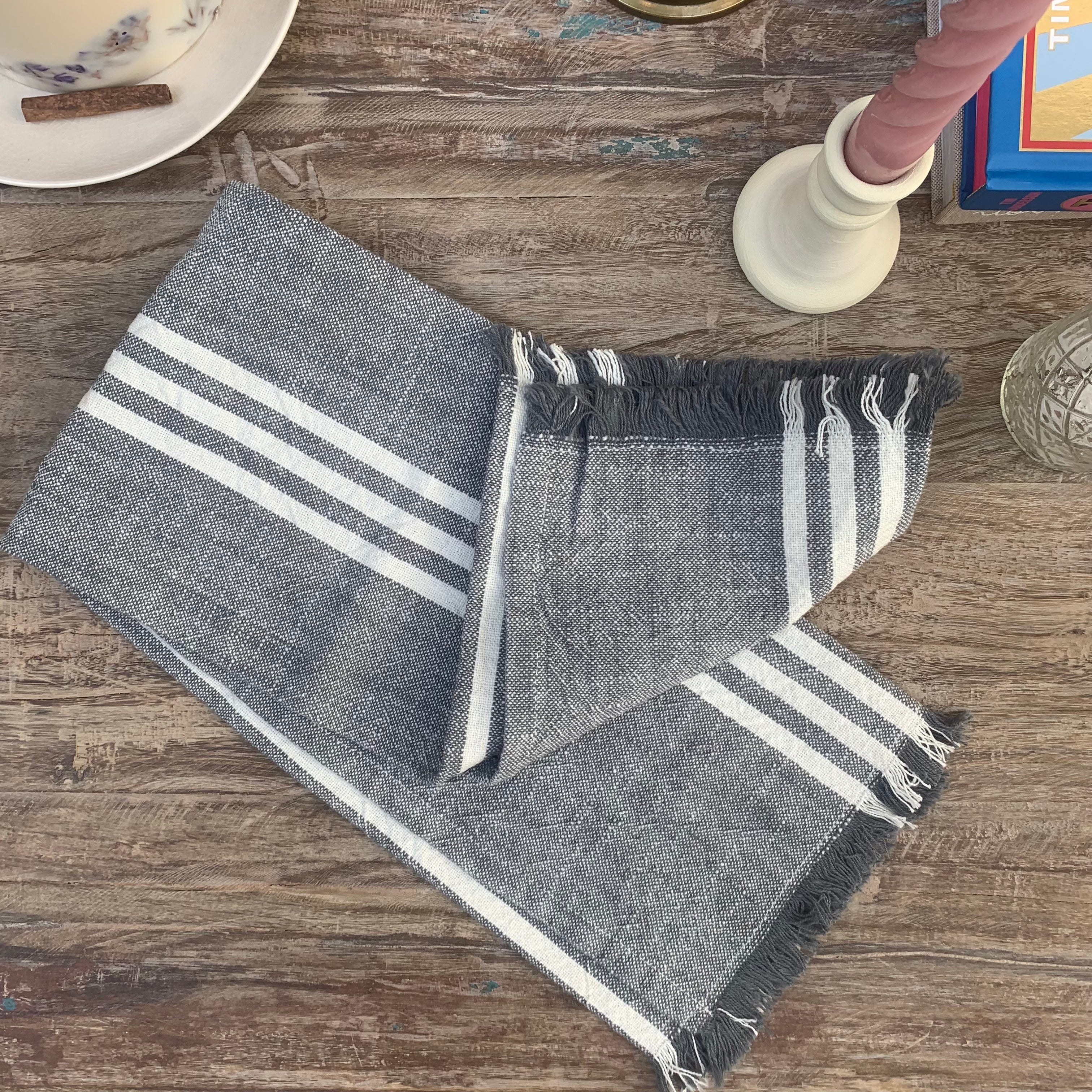 Torchon Madam Stoltz - Gris foncé