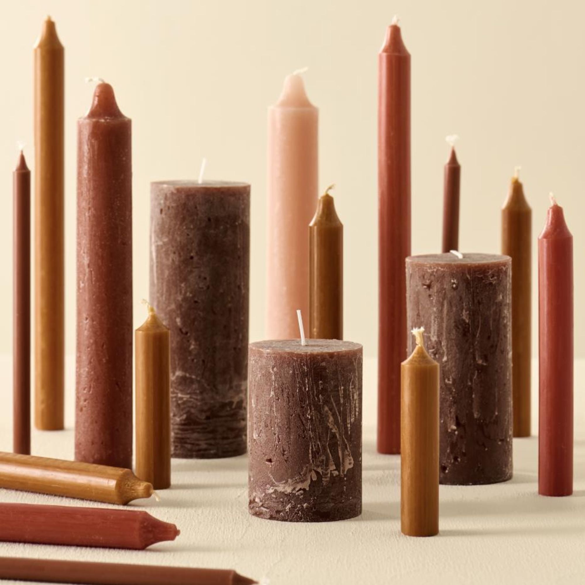 Ib Laursen, Lot de 3 bougies chandelle - Caramel